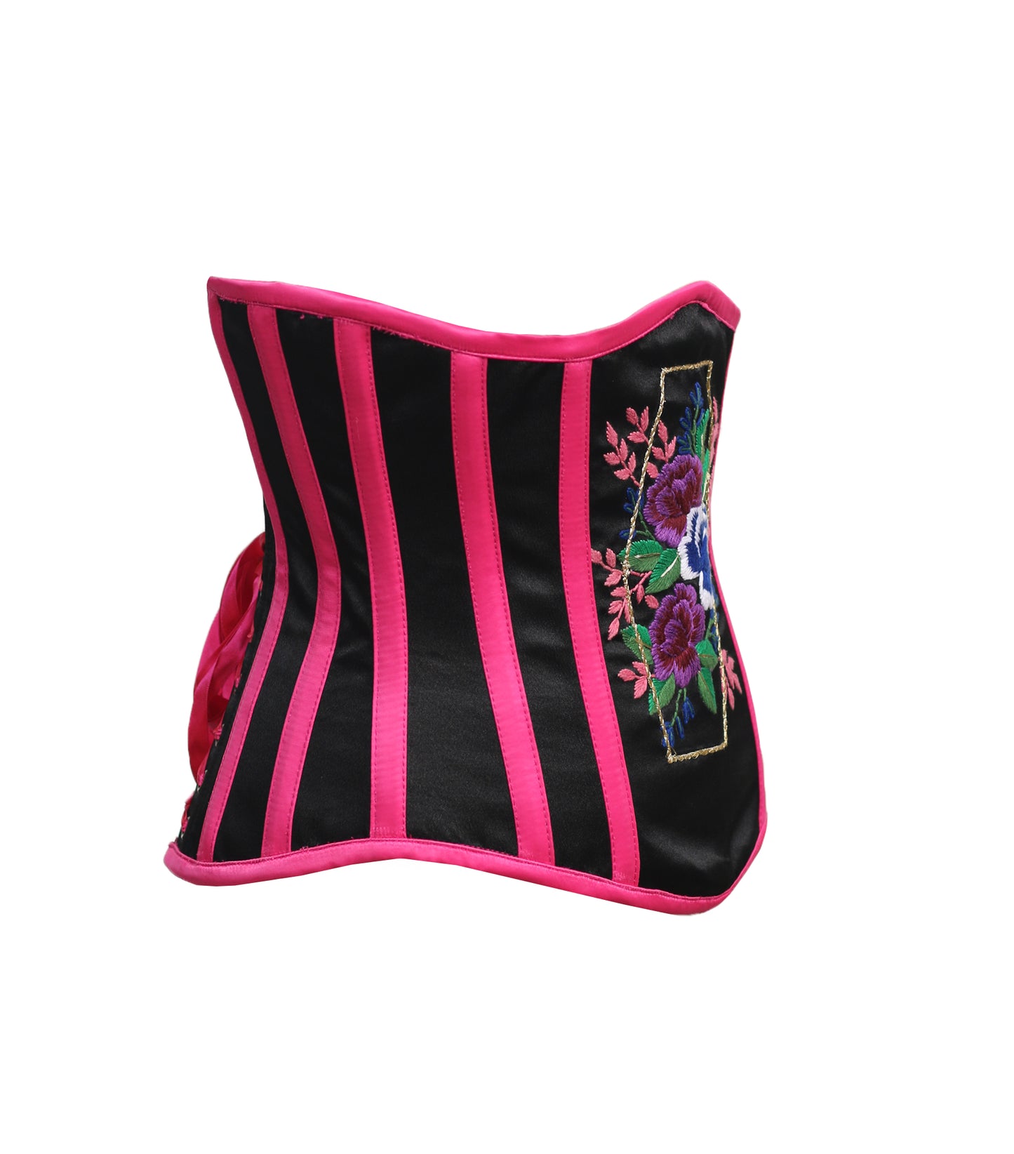 Coffin Embroidered waist reducing  underbust corset