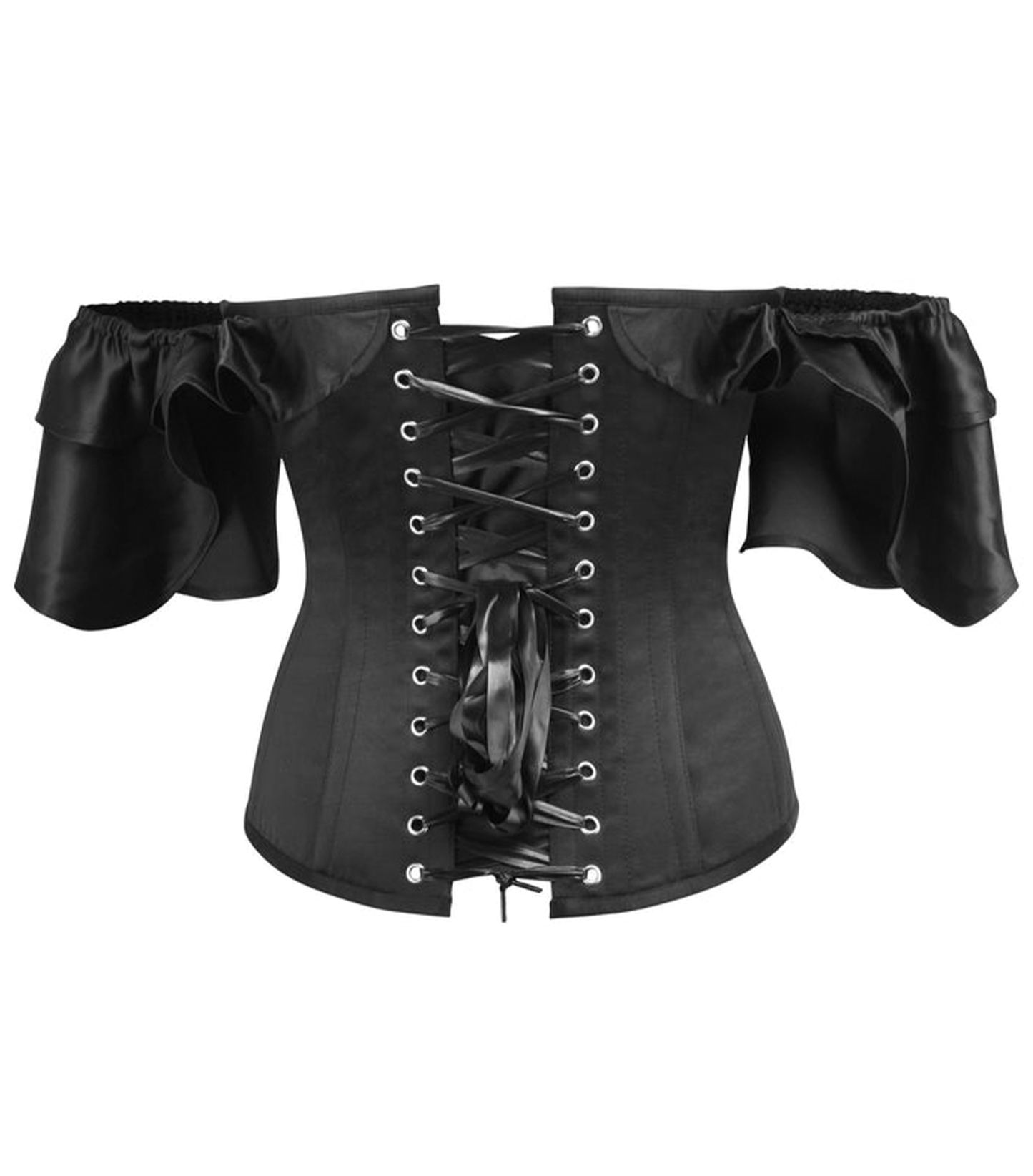 Black Satin Overbust Corset