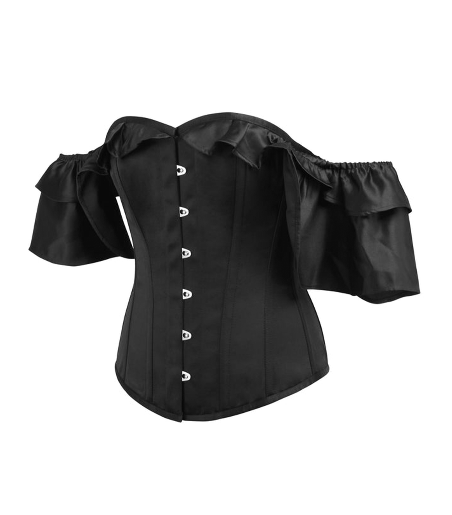 Black Satin Overbust Corset