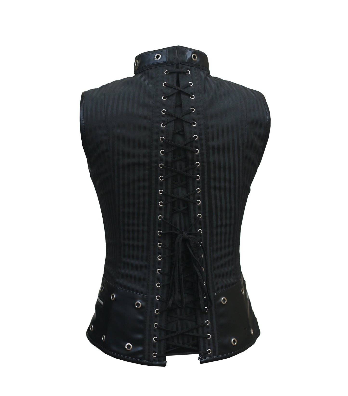 Stripes Brocade Gothic Men's Waist Coat with Studs