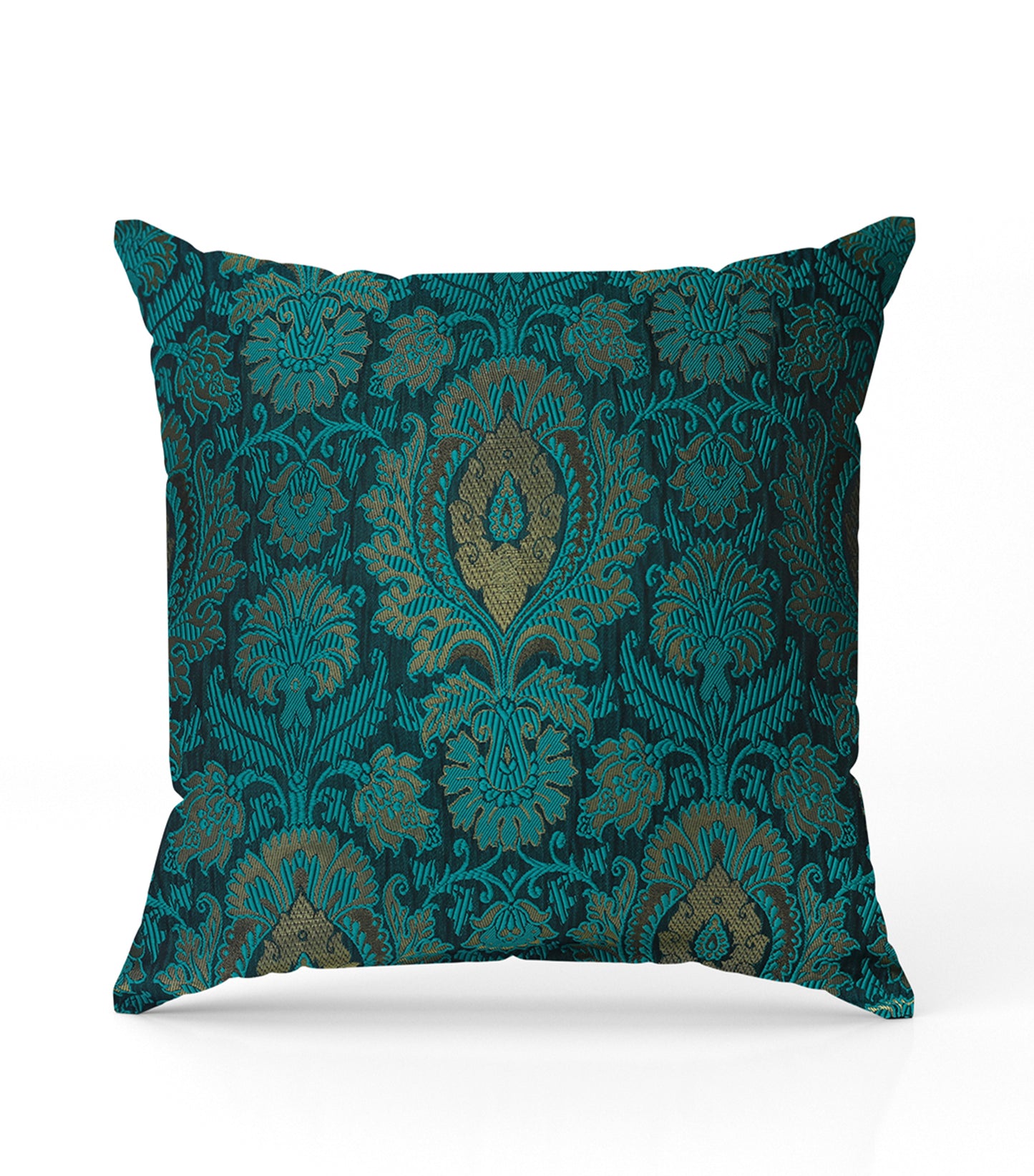 Cyan Jacquard Cushion Covers