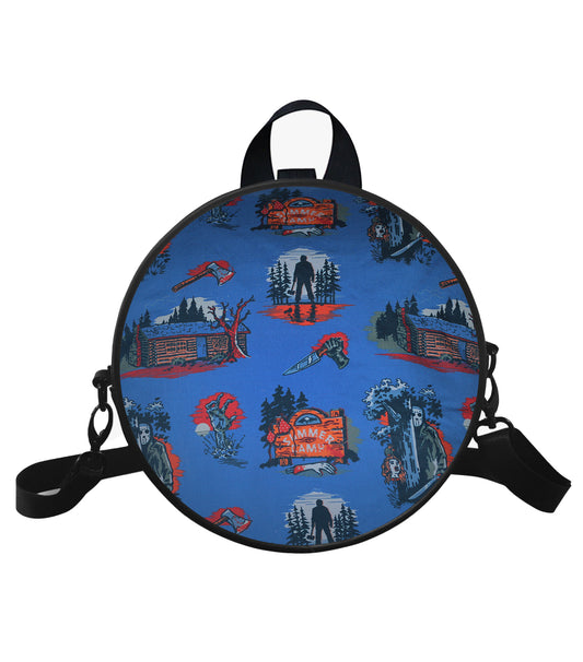Halloween Printed And Faux Leather Round Purse