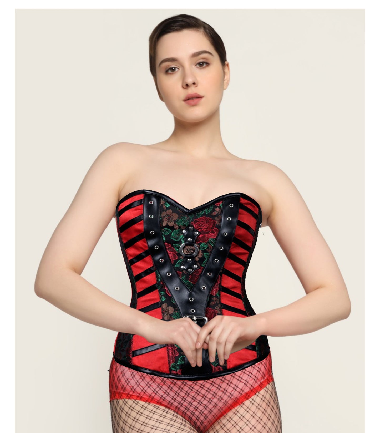 Zorina Waist Reducing Authentic Steel Boned Overbust Corset Easto Garments