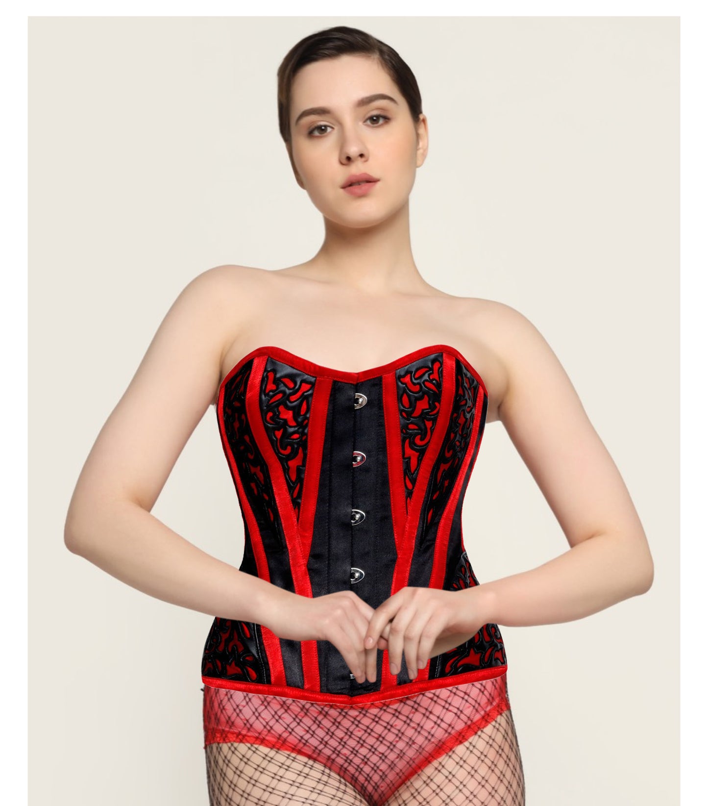 Estrella Gothic Authentic Steel Boned Overbust Corset Easto Garments