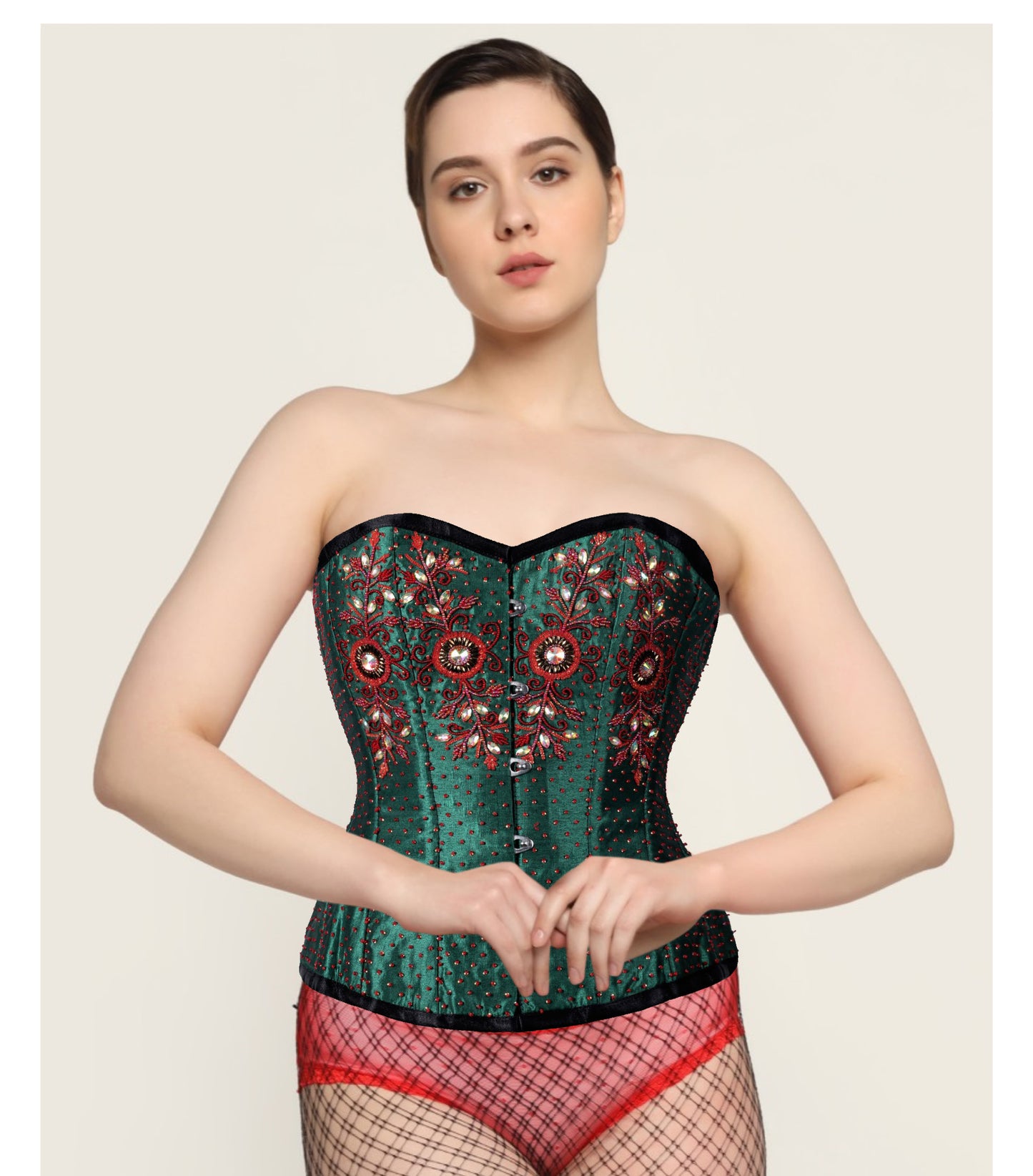 Tempesta Sequined Overbust Corset Easto Garments