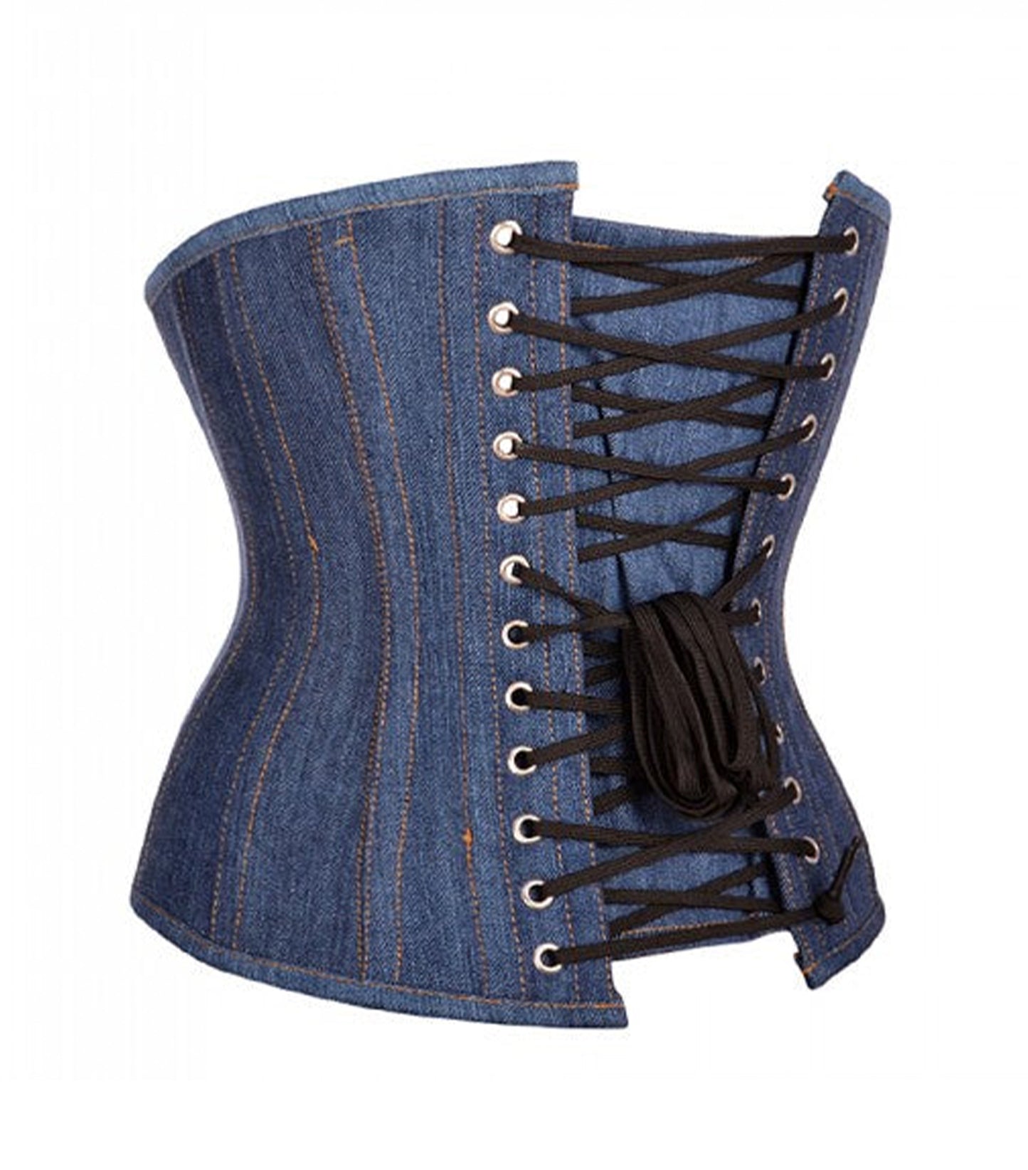 Blue Denim waist reducing underbust corset