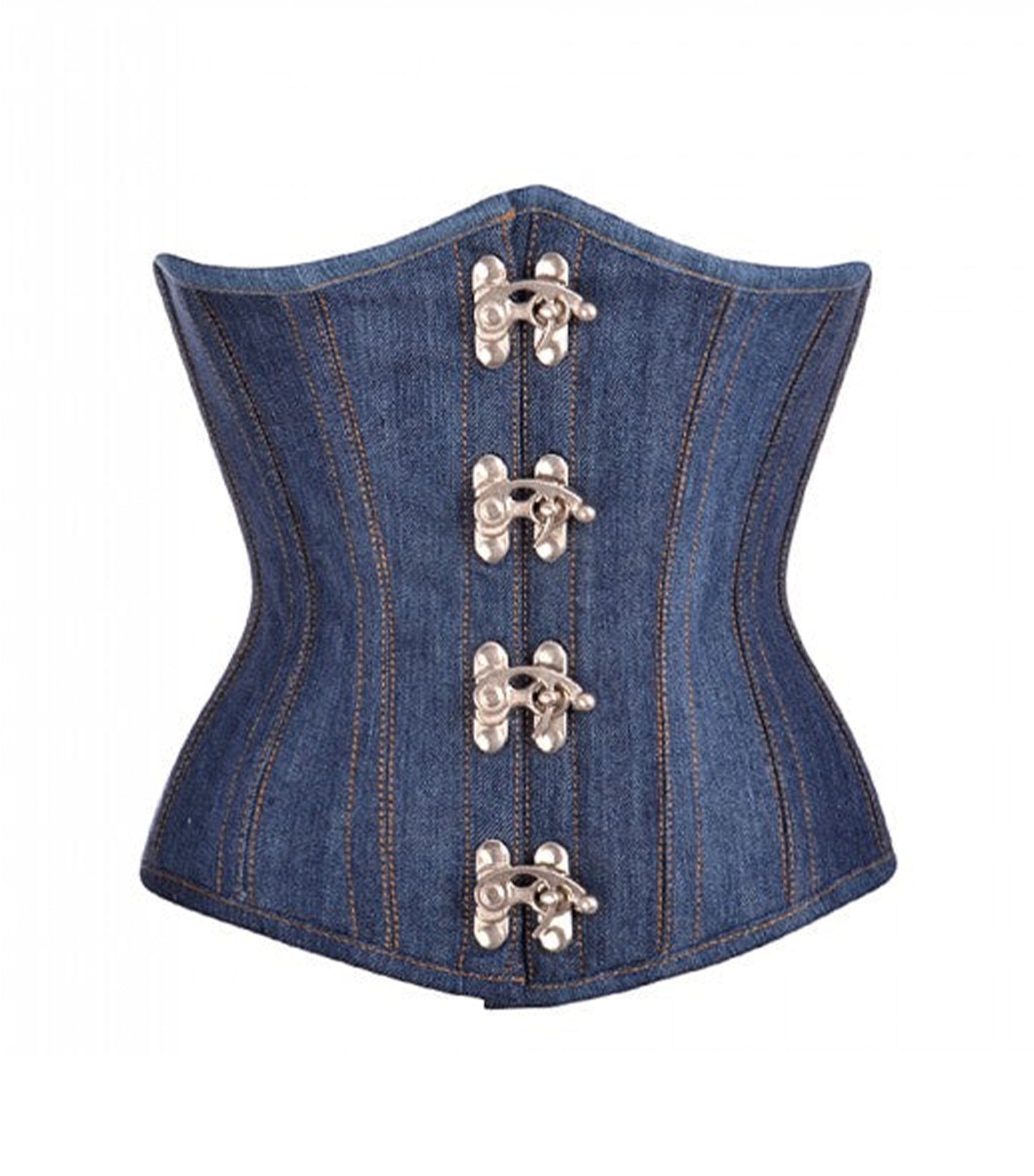 Blue Denim waist reducing underbust corset