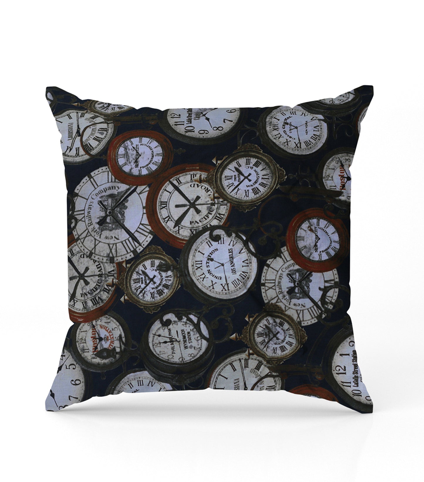 Clock Printed Cushion Covers