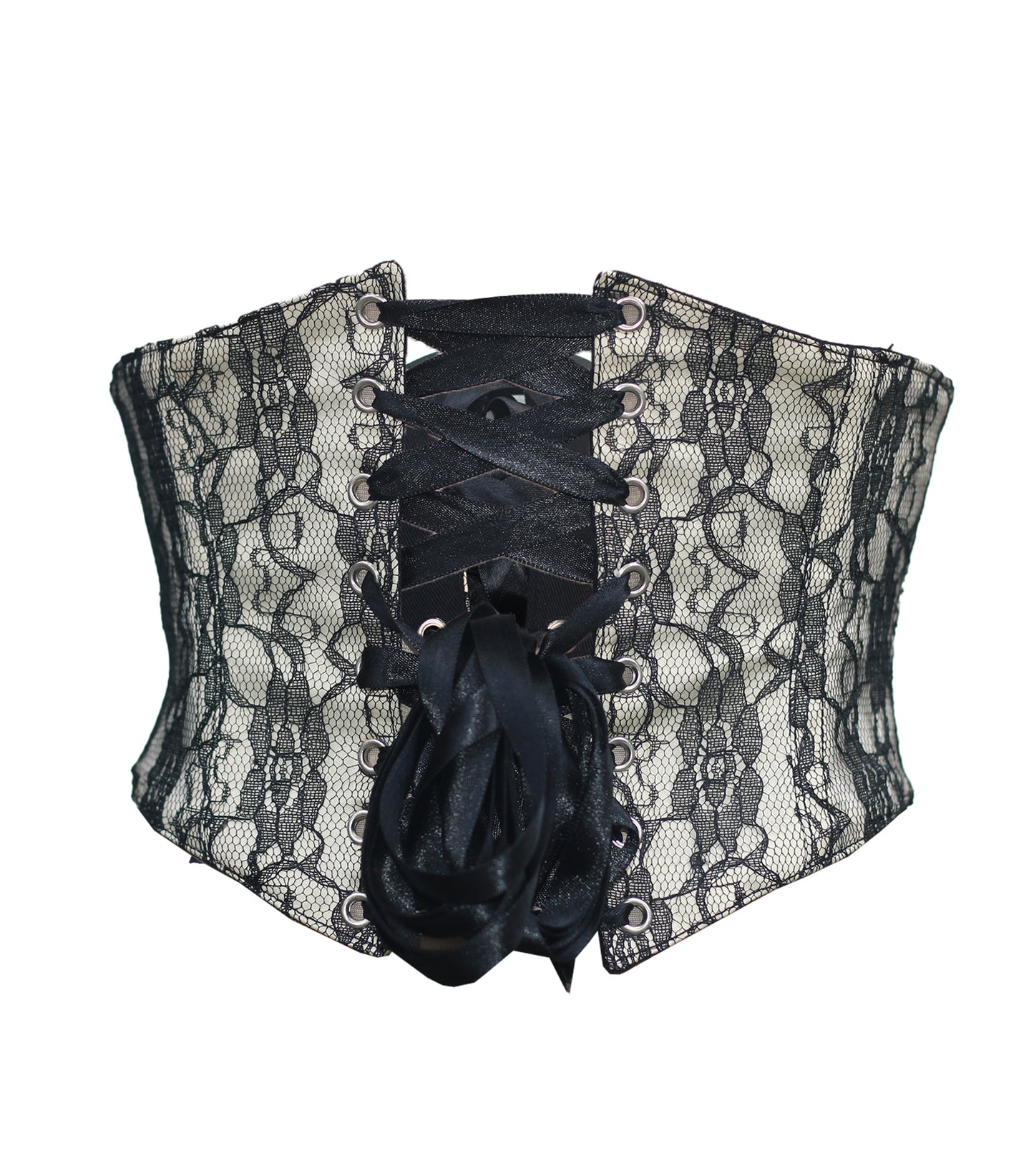 Black white Corset Belt