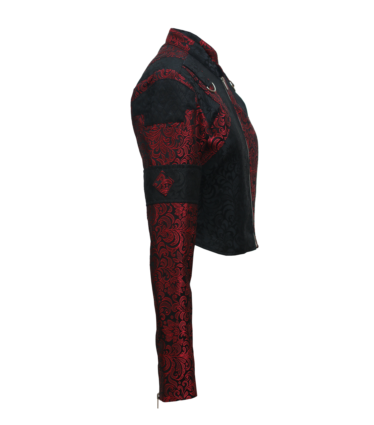 Black Red Brocade Ladies Jacket