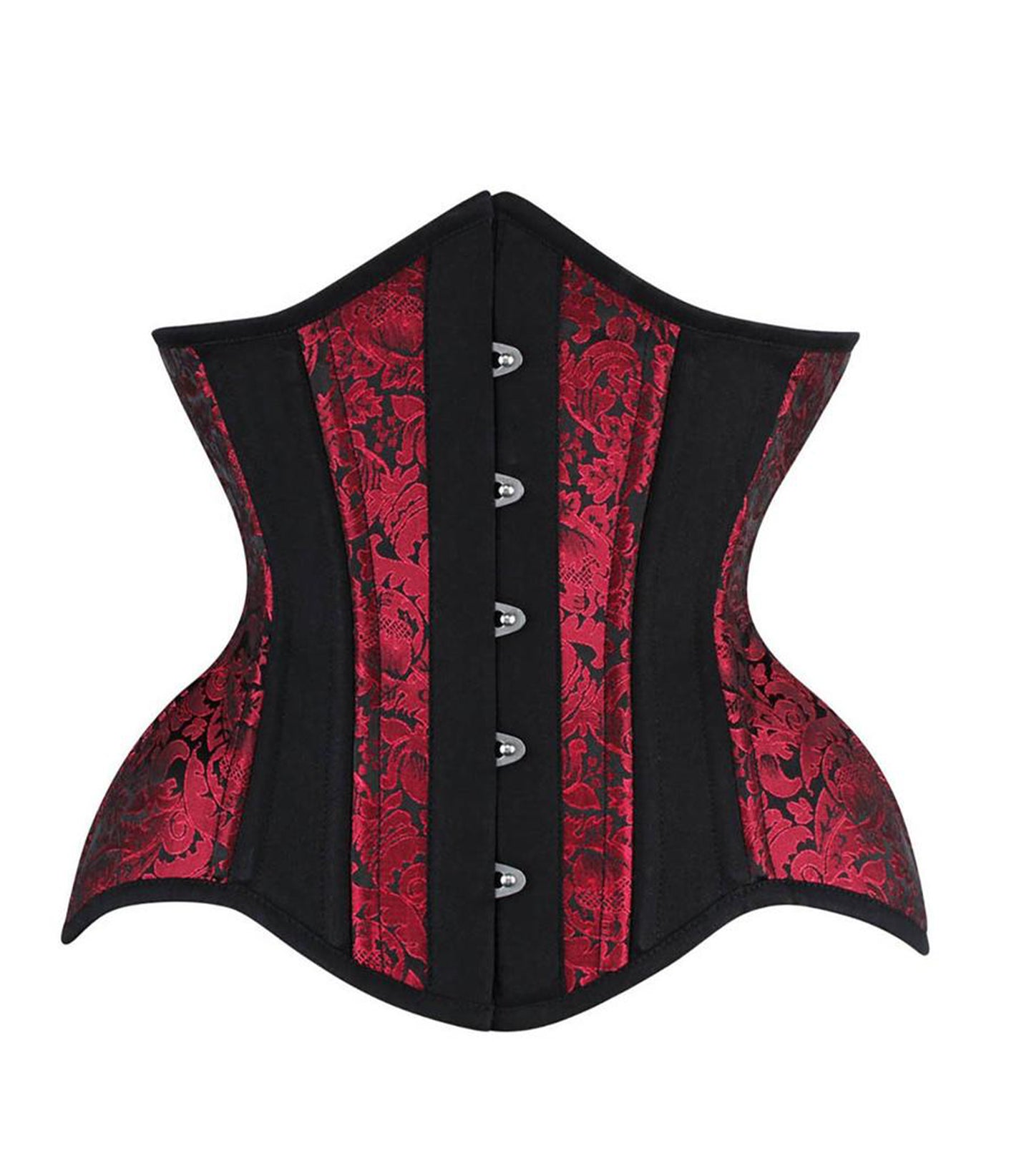 Heidi Red Brocade Authentic Steel Boned Underbust Waist Training Corset