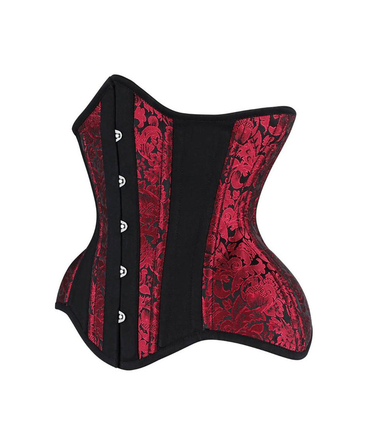 Heidi Red Brocade Authentic Steel Boned Underbust Waist Training Corset