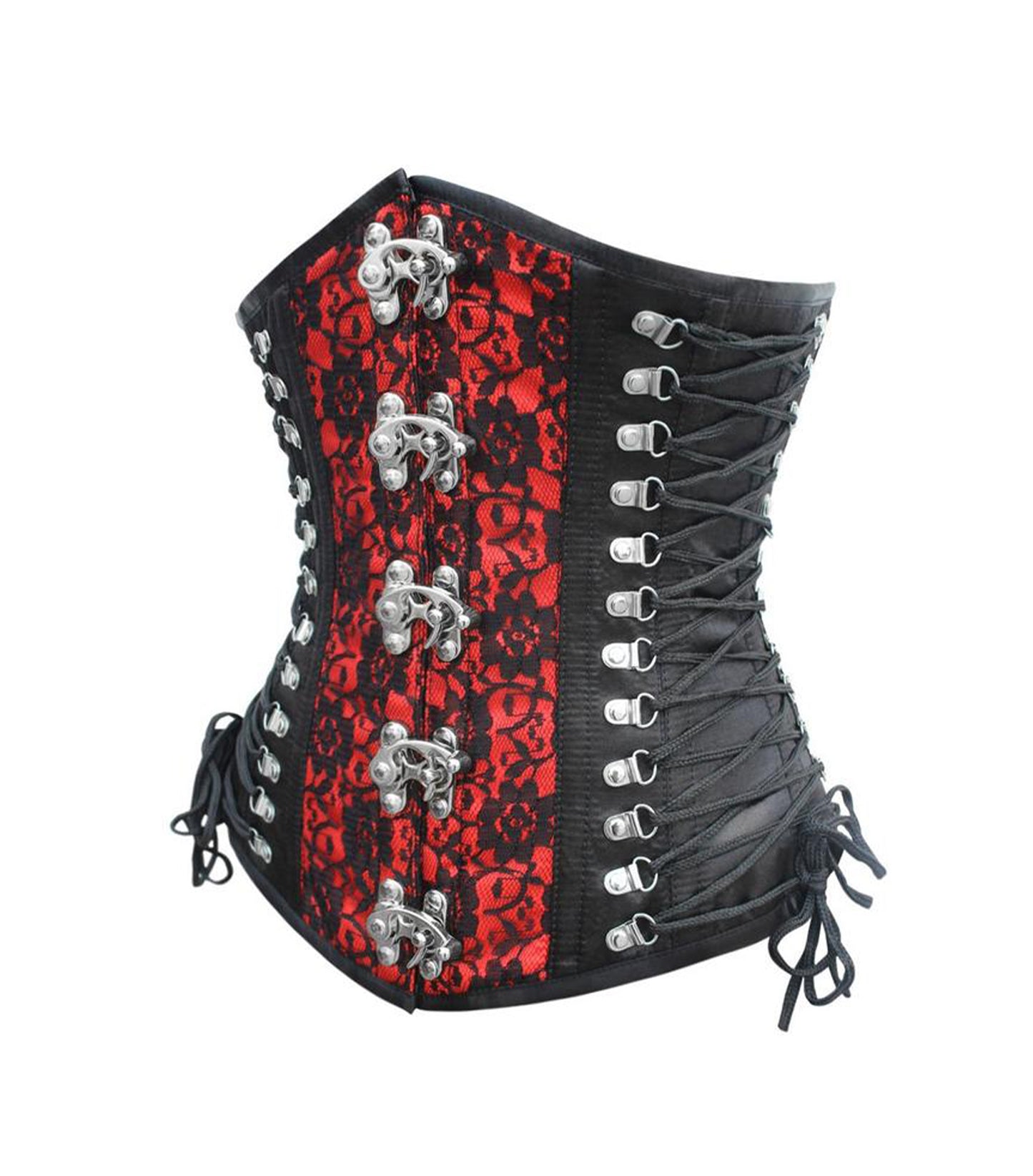 Black/Red Waist Reducing Underbust Corset