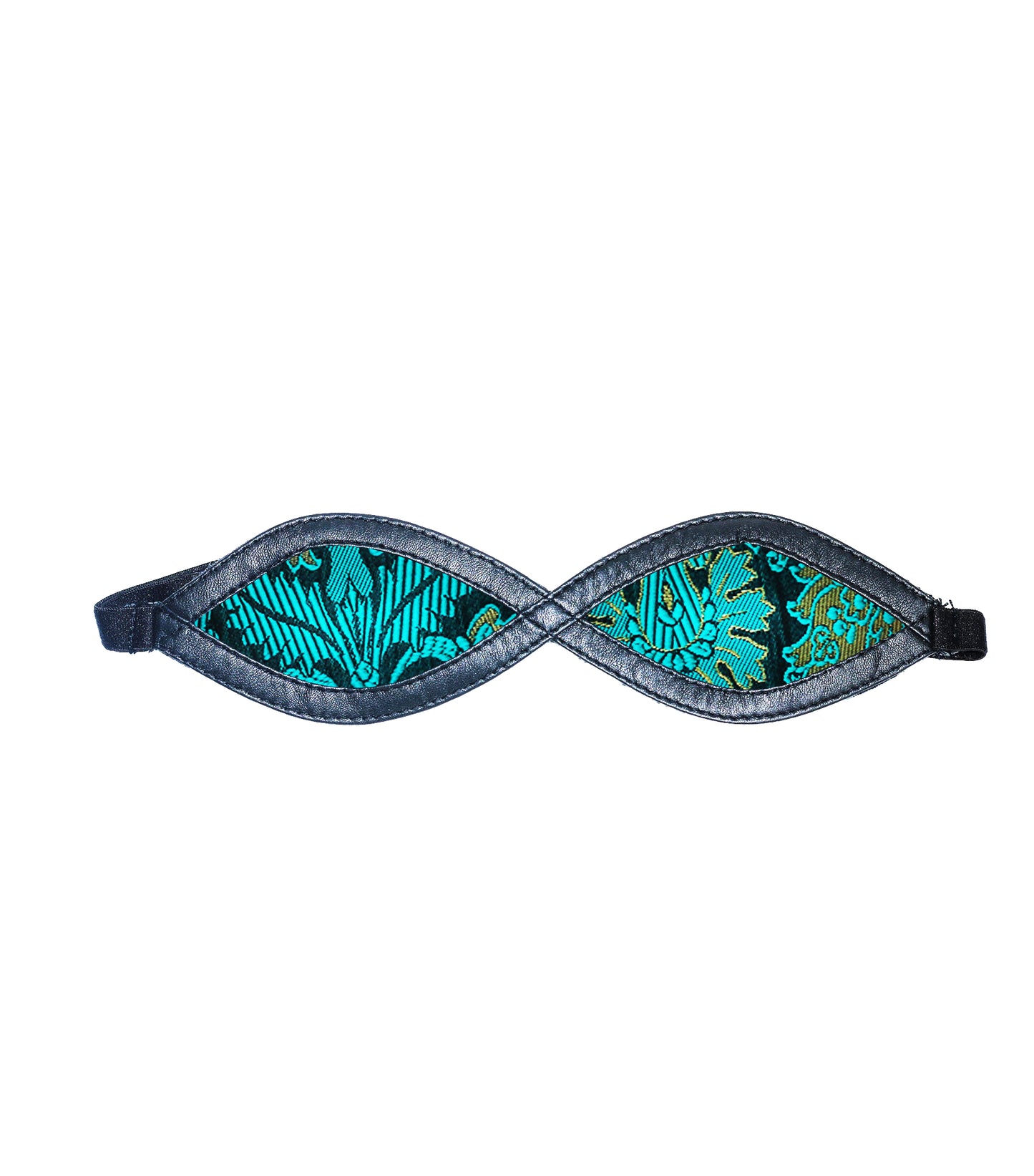 Jacquard green gold Figure Blind Folds