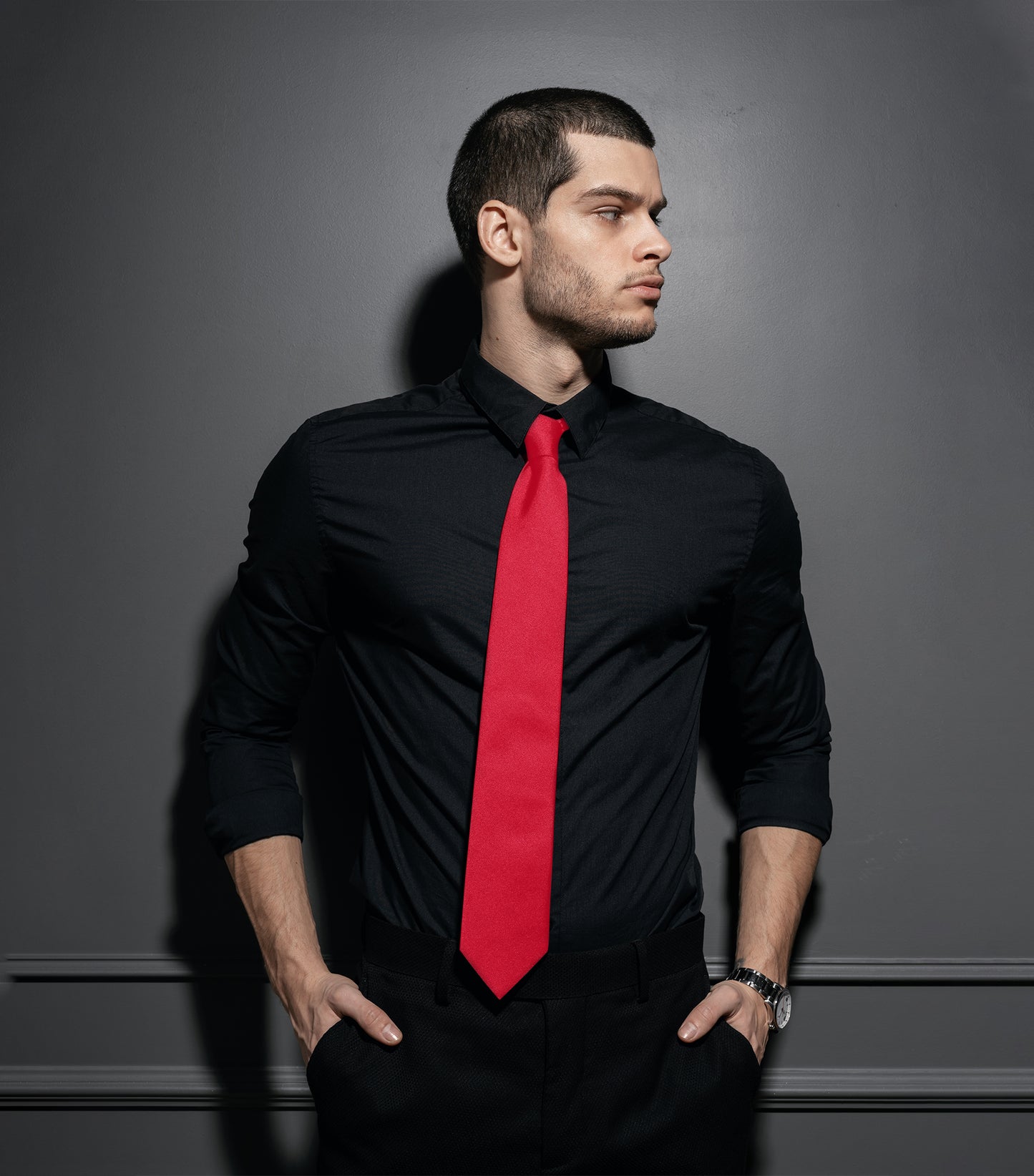 Red Satin tie | high-quality necktie