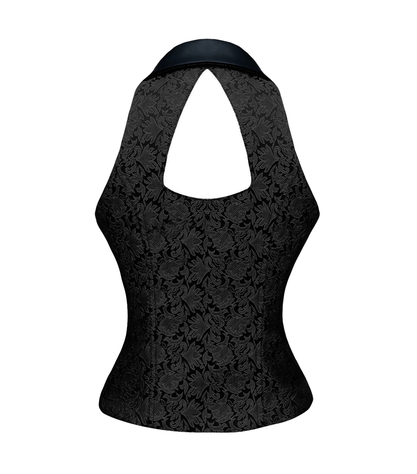 Camille Black Notch Collar Waistcoat