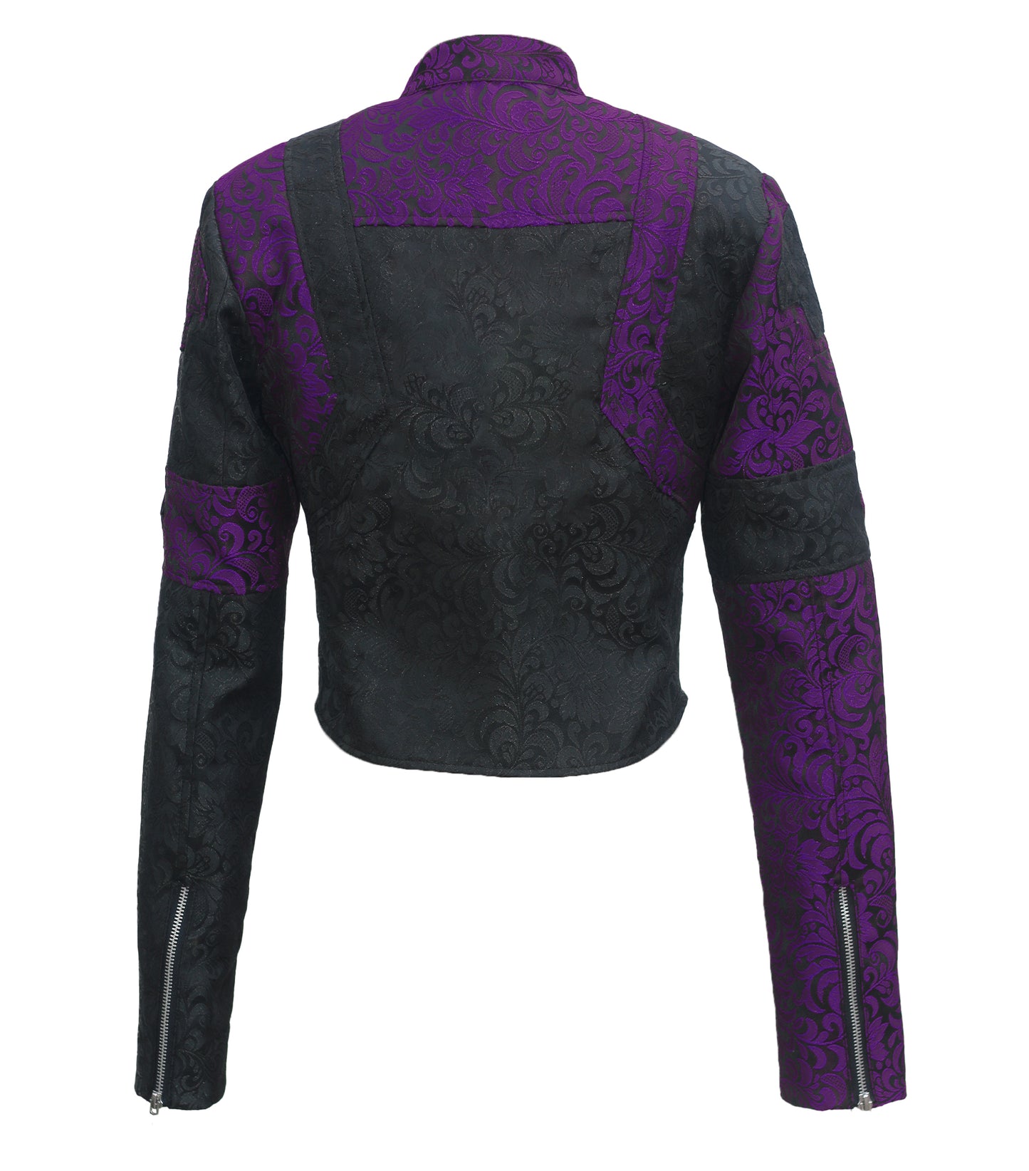 Black Purple Brocade Ladies Jacket