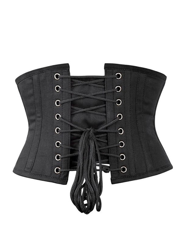 SHORT BLACK COTTON CORSET Easto Garments