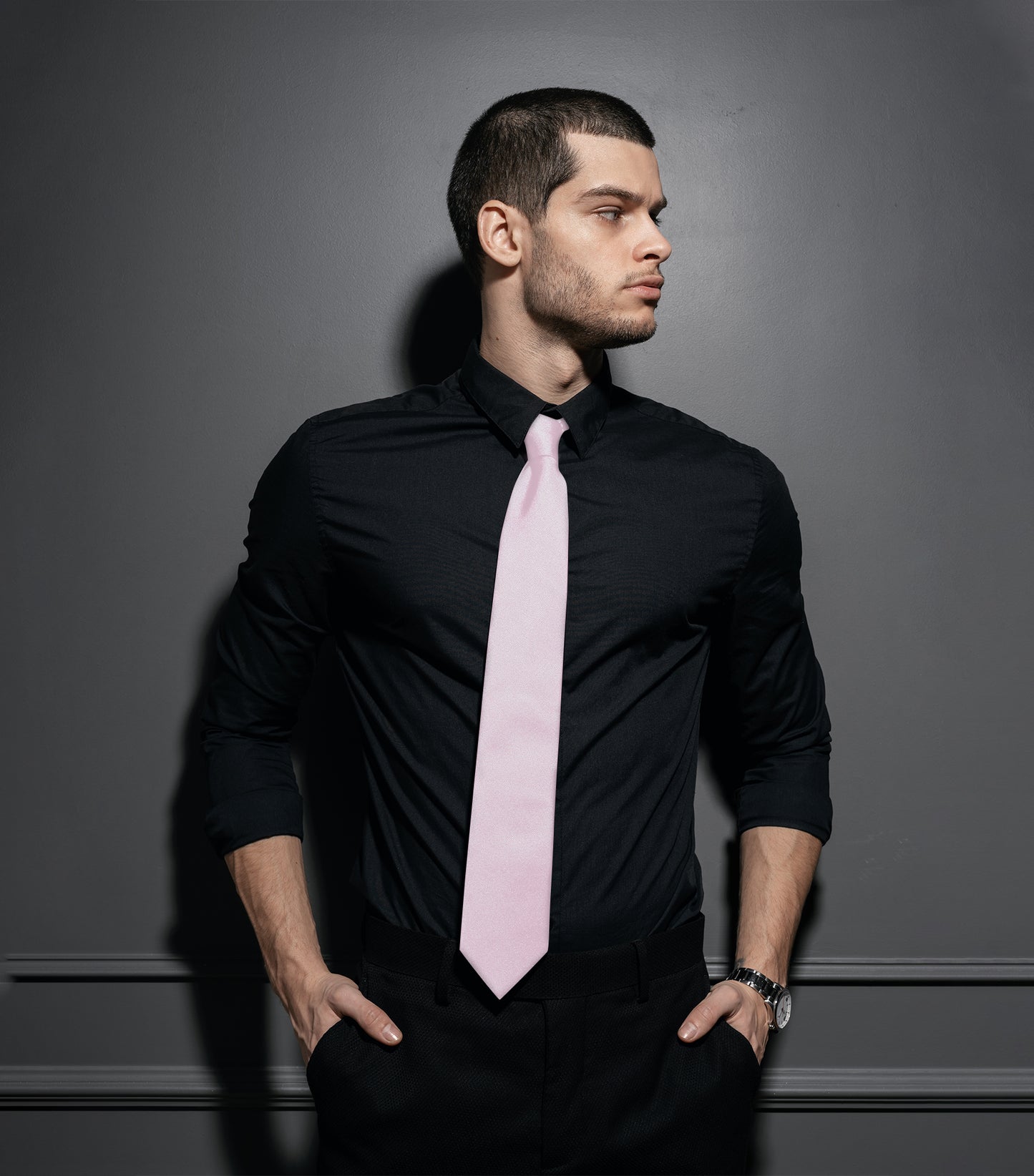 Pink Satin tie | high-quality necktie