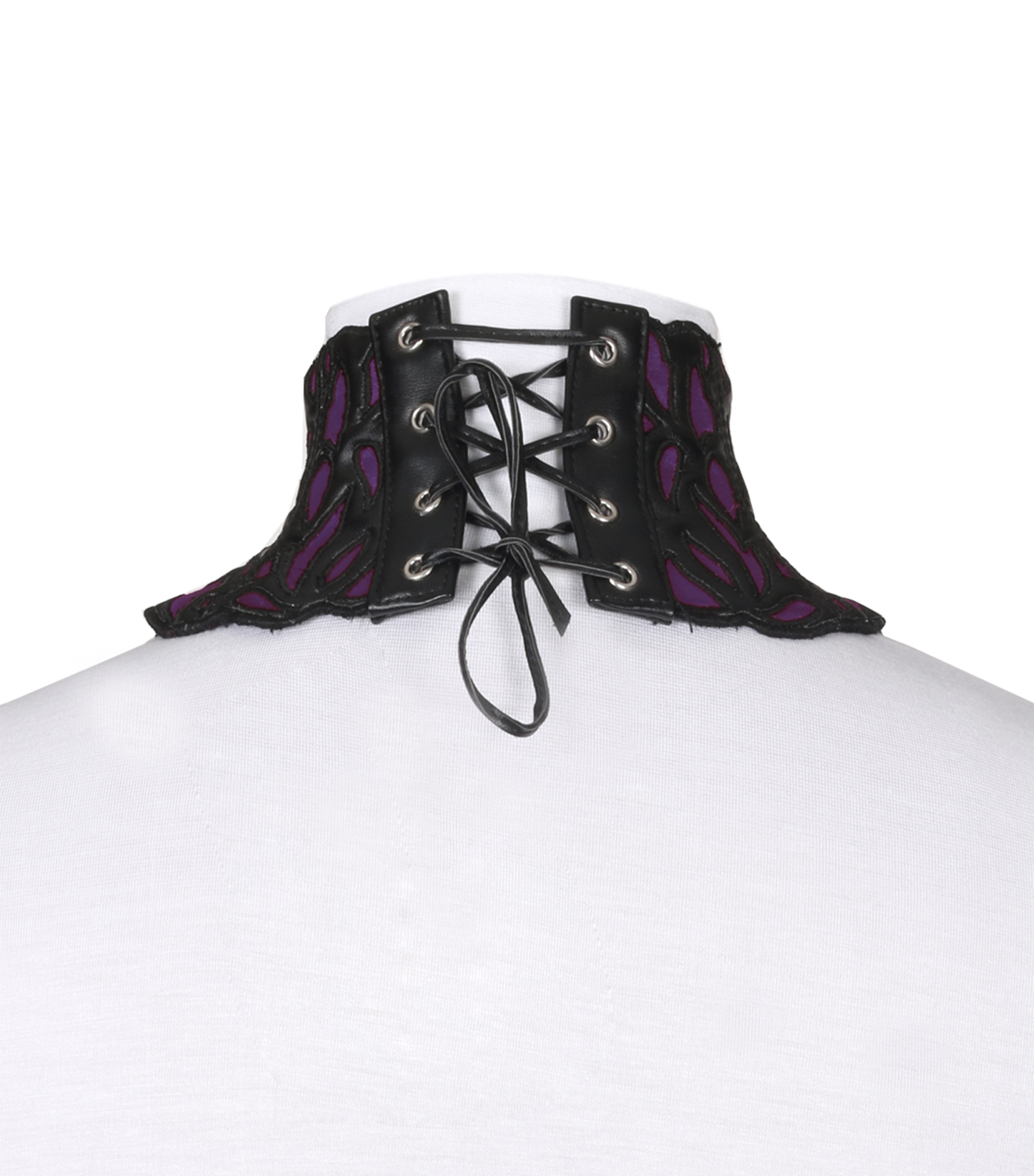 Purple Velia Gothic High Collar Band