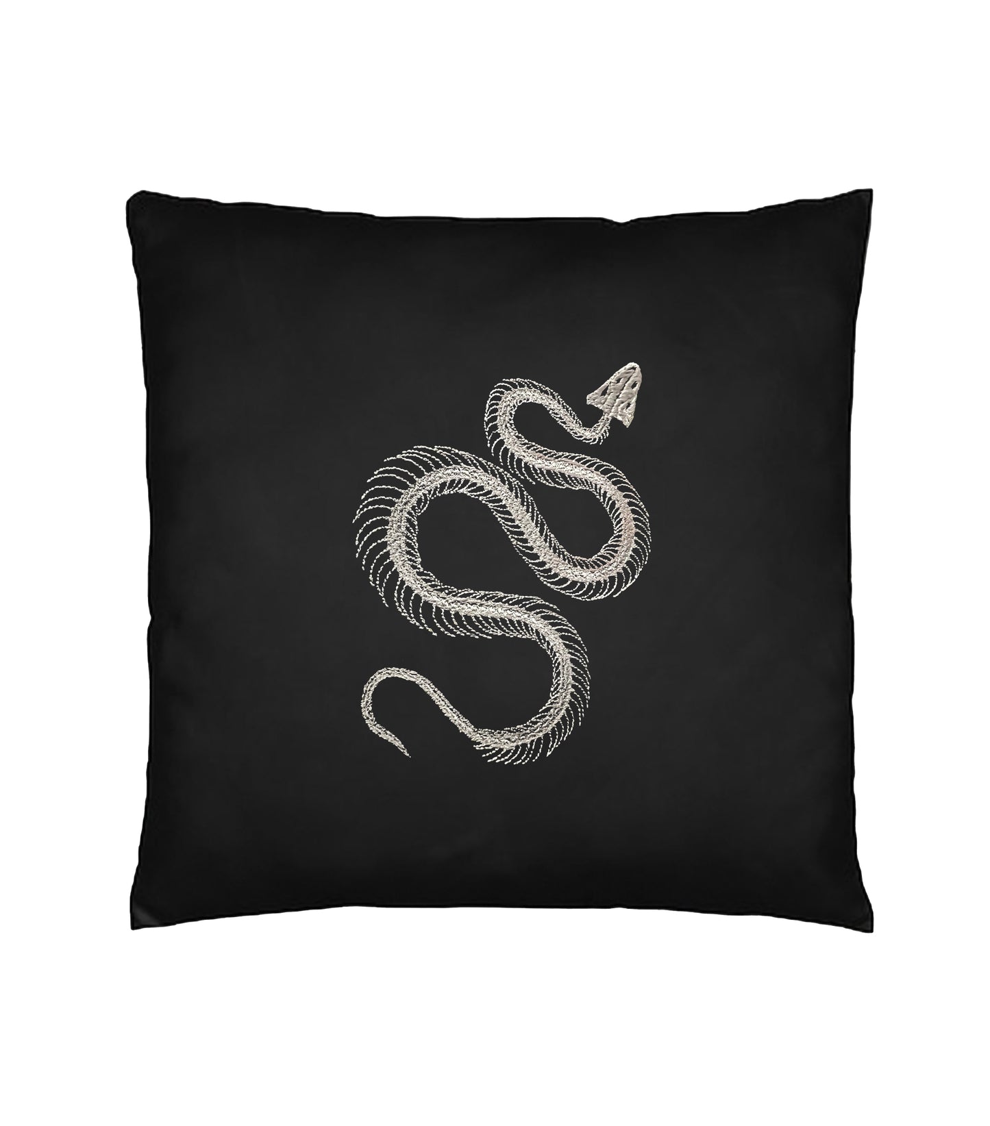 Snake Skull Hand Embroidery Cushion Cover