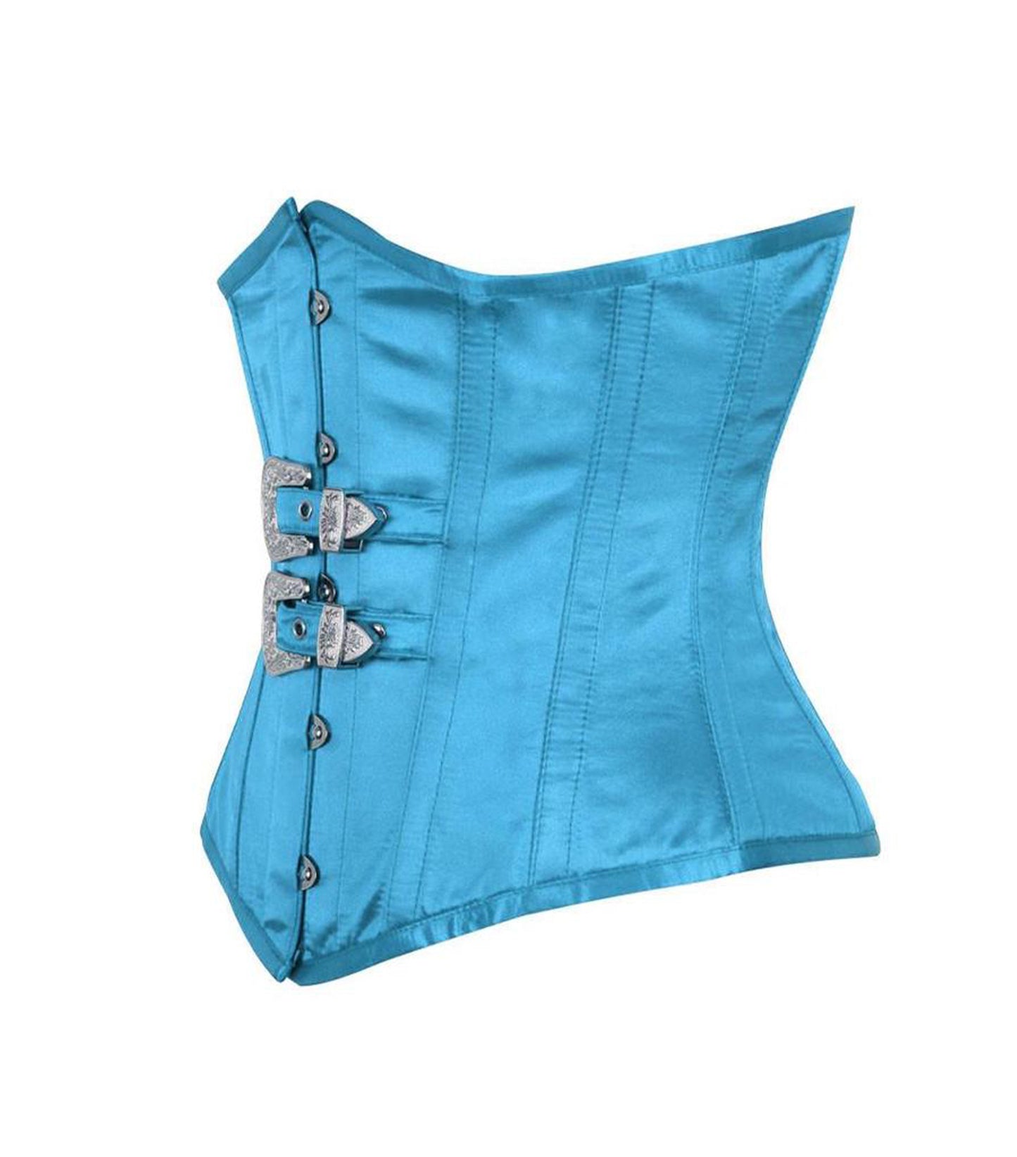 Damask Turquoise Waist Reducing Underbust Corset