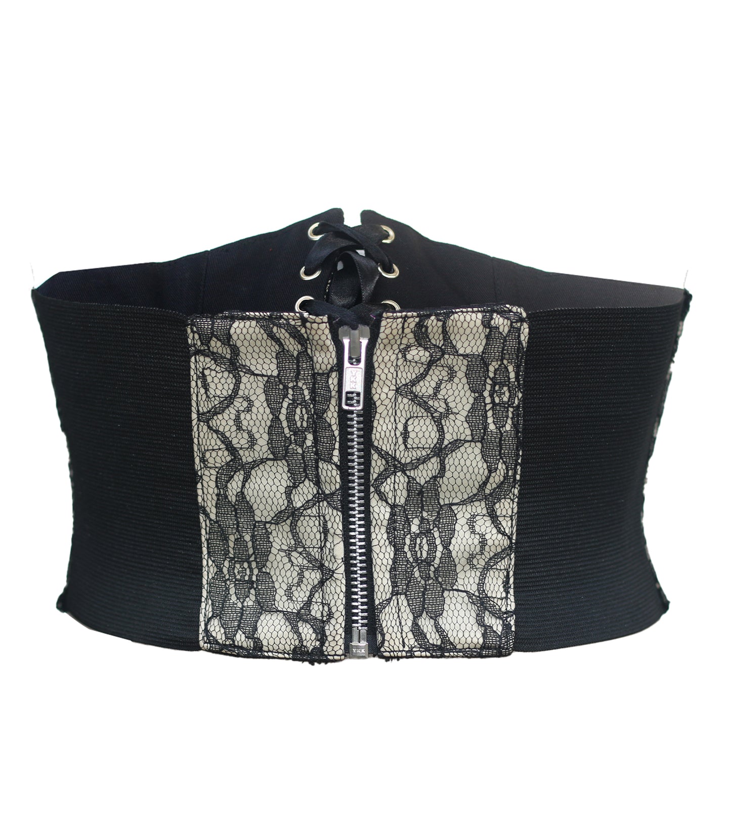 Black white Corset Belt