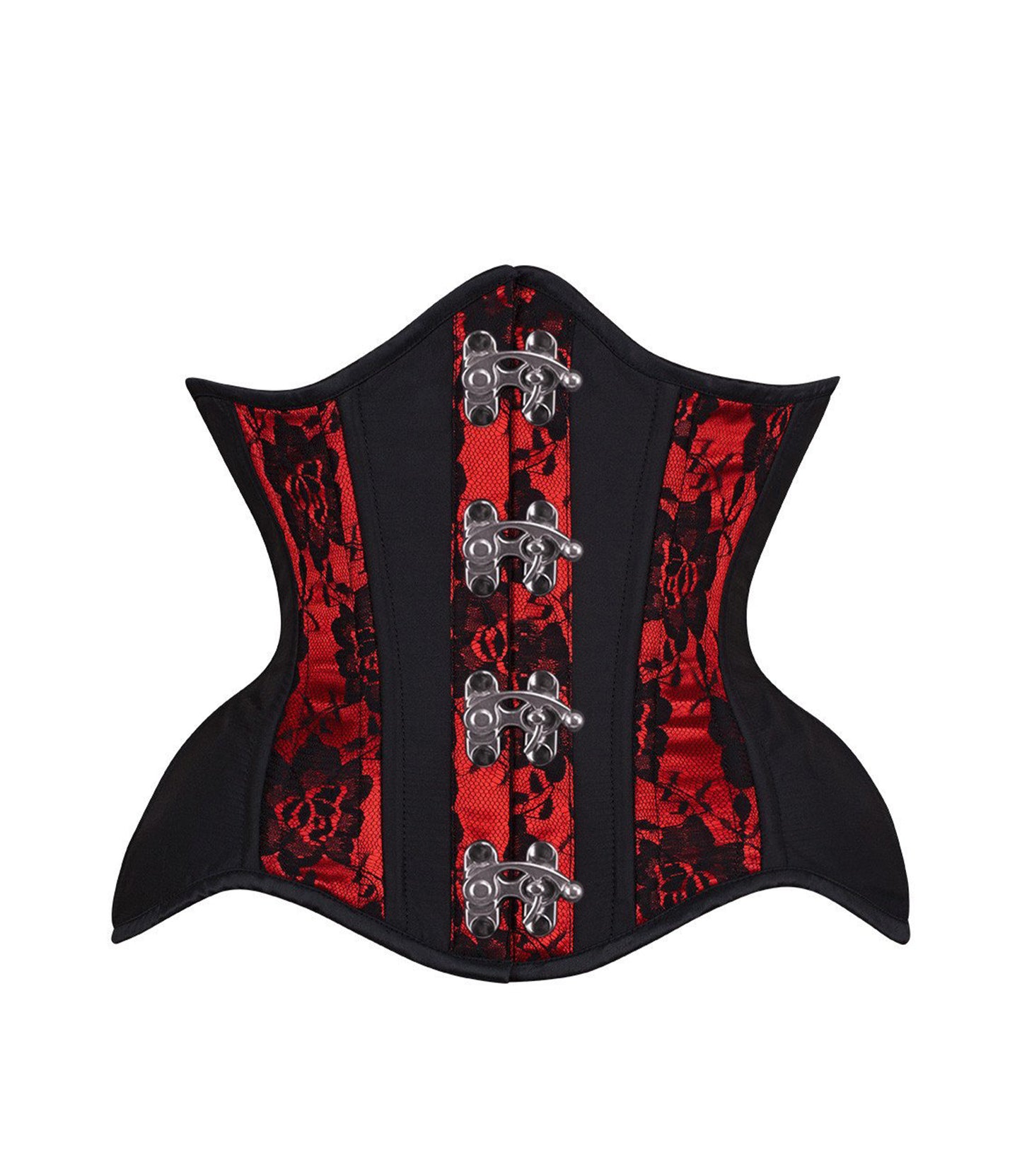 Heidi Red Brocade Authentic Steel Boned Underbust Waist Training Corset