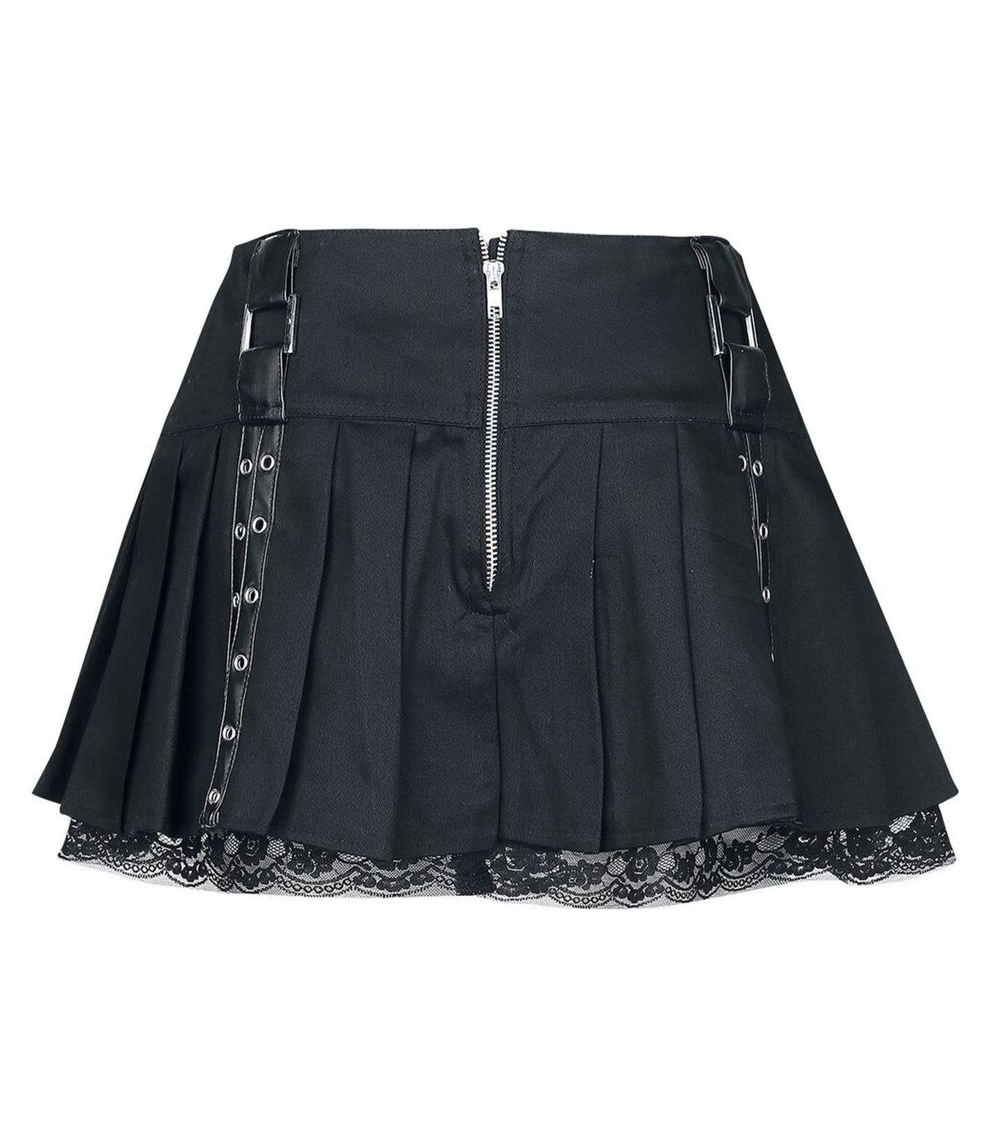 Darkened Edge Buckle Mini Skirt.