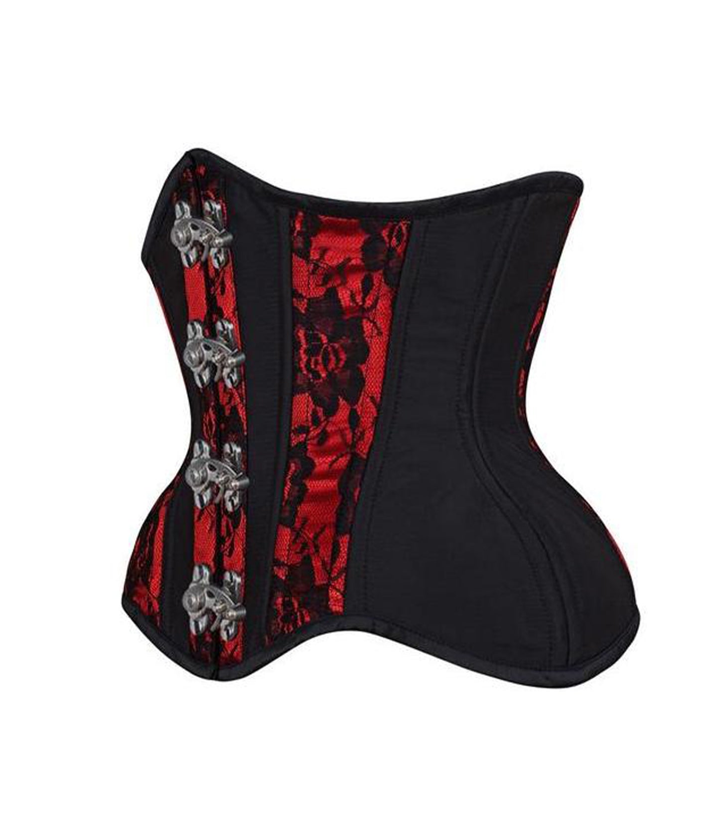 Heidi Red Brocade Authentic Steel Boned Underbust Waist Training Corset