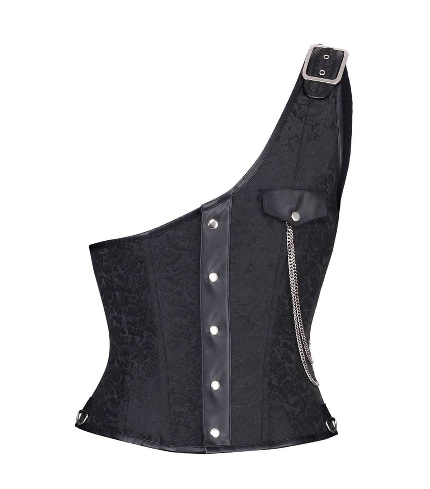 Black brocade man Corset
