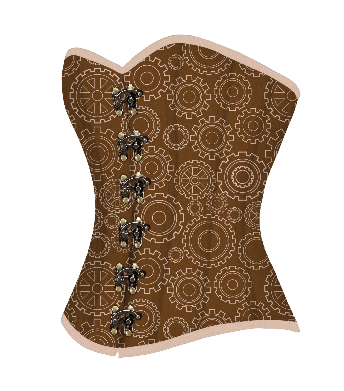 Gear Printed Waist Reducing Overbust Corsets Easto Garments