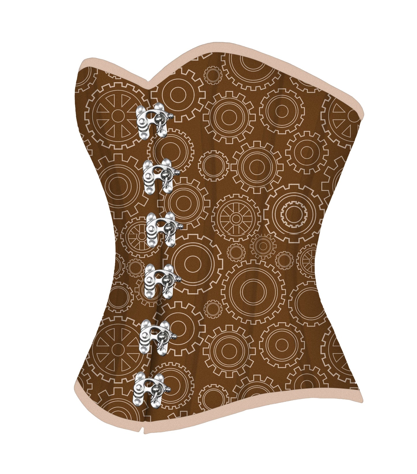 Gear Printed Waist Reducing Overbust Corsets Easto Garments
