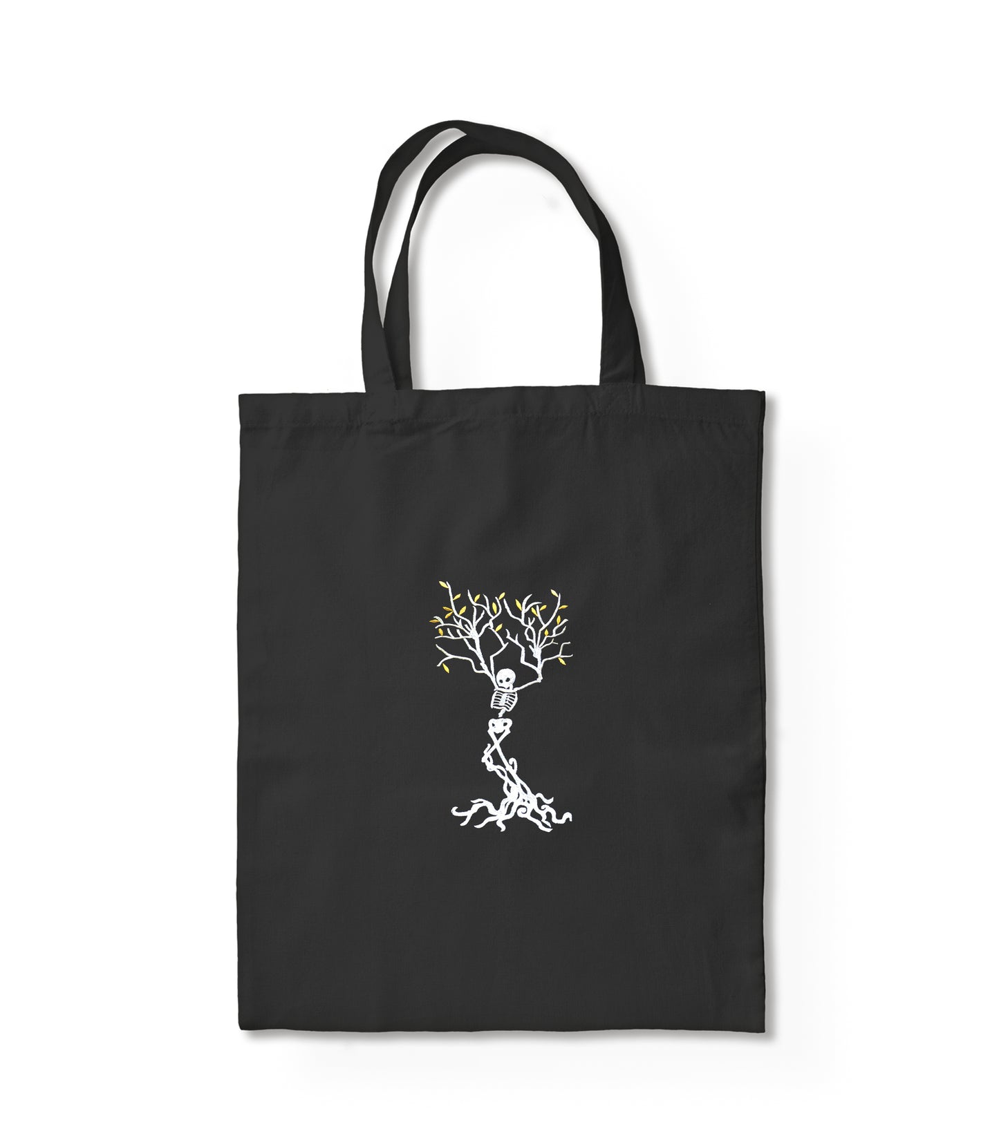 Skeleton Tree Embroidery Tote bag