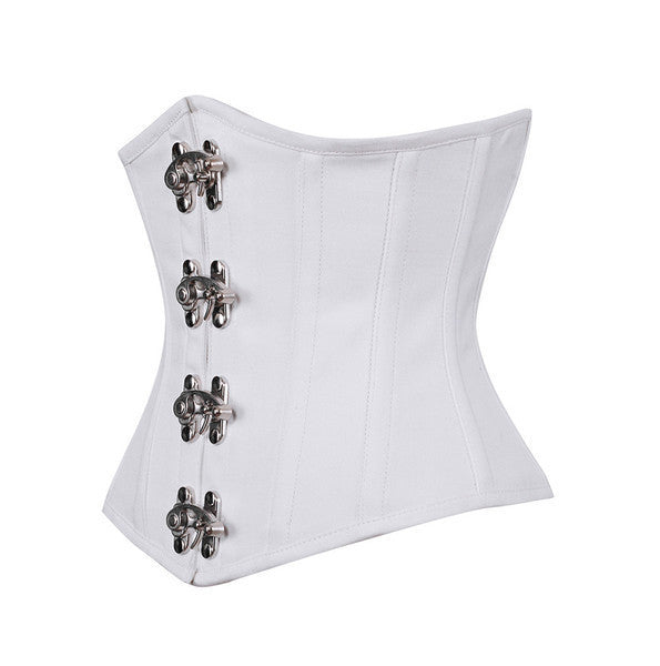 White Waist Reducing Underbust Corset