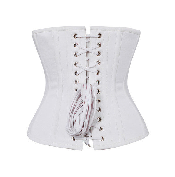 White Waist Reducing Underbust Corset