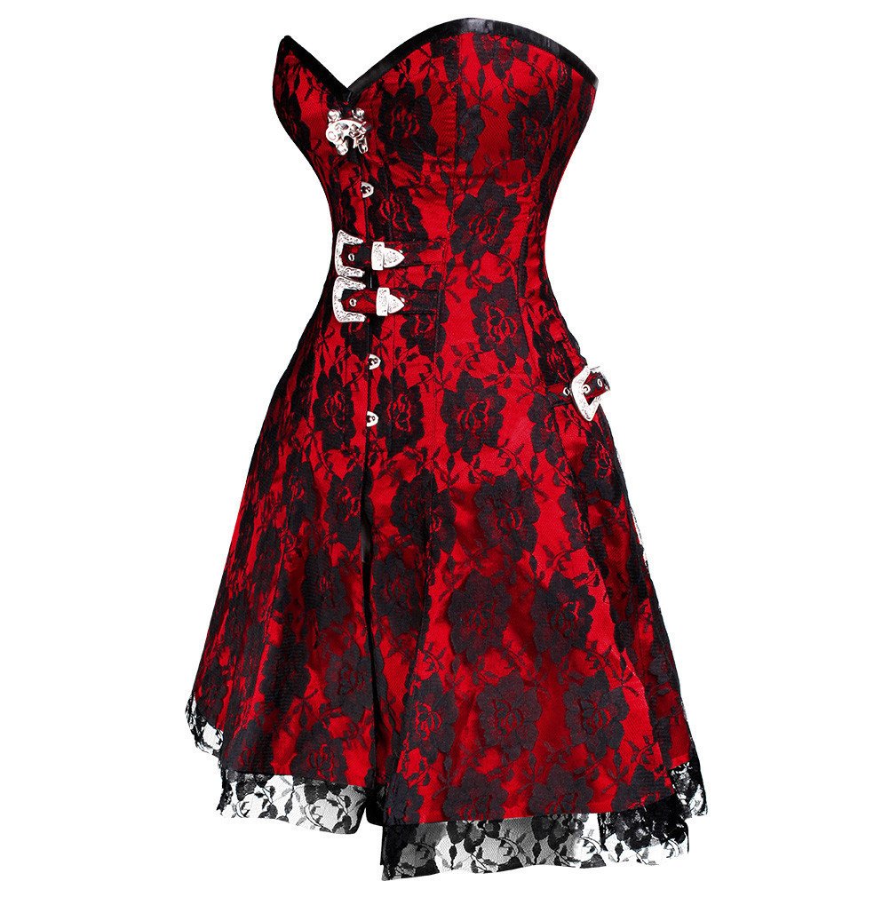 Lavish Hot Red Corset Dress Easto Garments