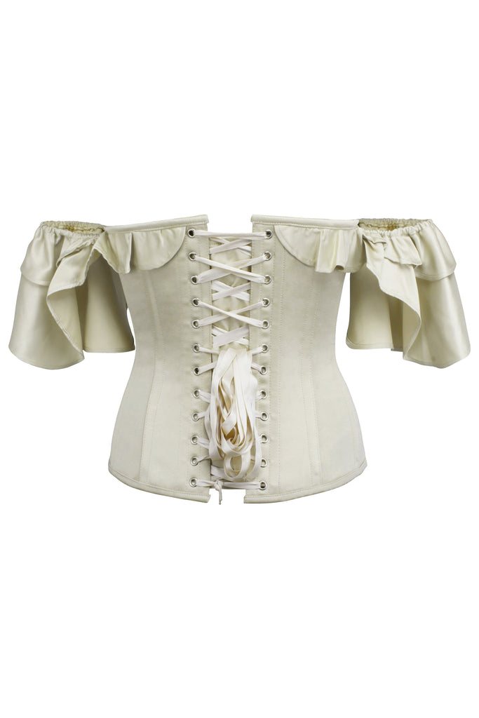 Ivory Satin Overbust Corset