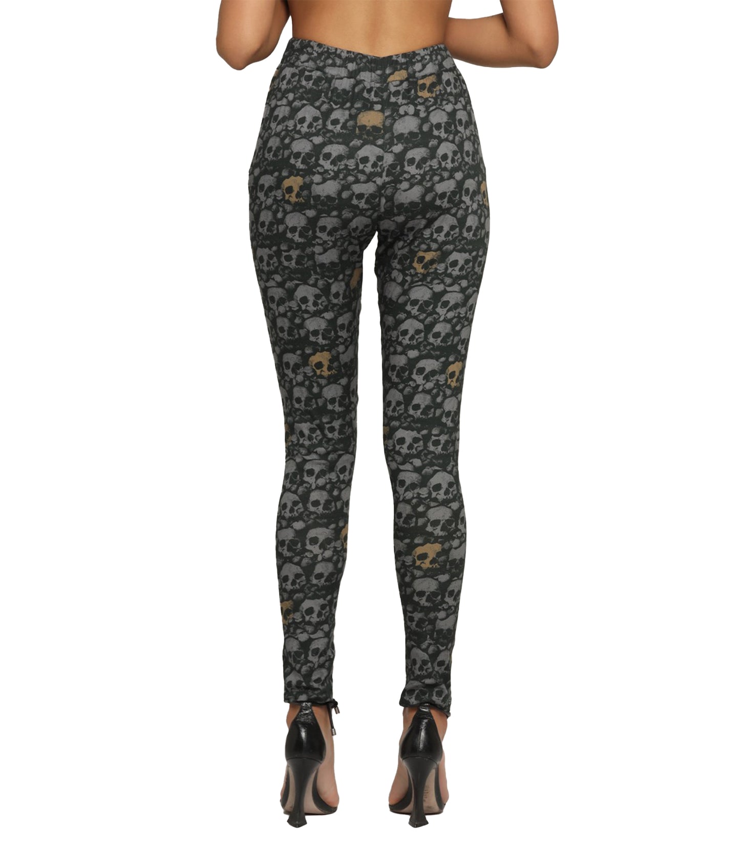 Grey Skull printed Trouser