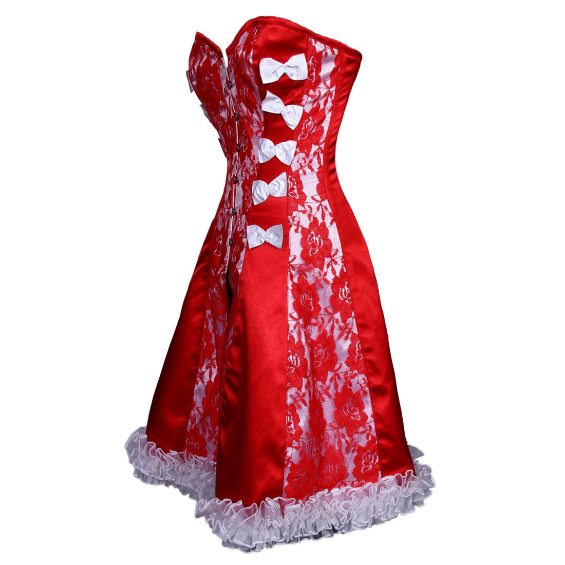 Poly Satin Authentic Overbust Corset Dress