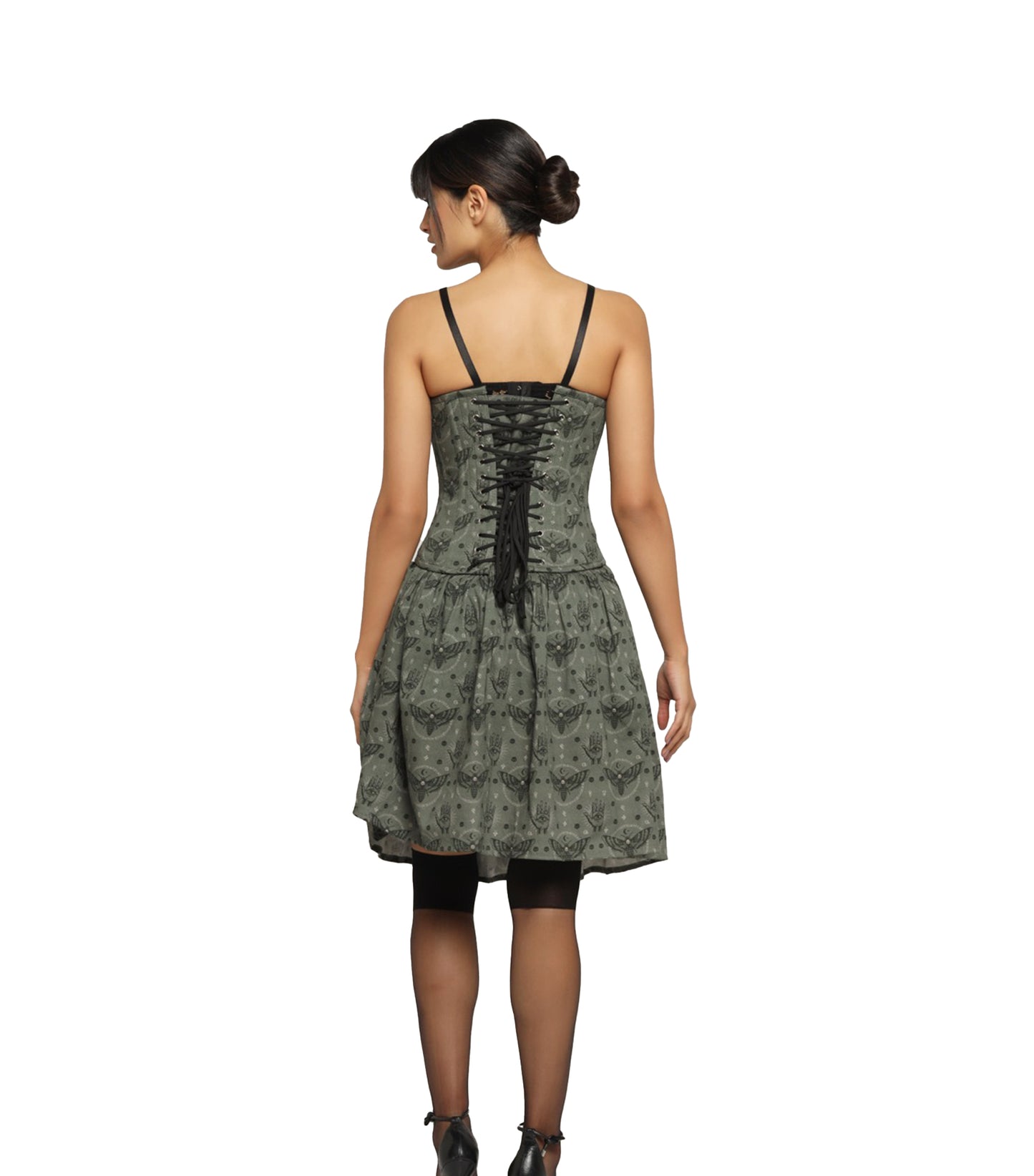 Evil Eye Bees Printed Corset Dress Wholesale