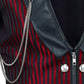 Stripes Brocade Gothic Men's Waist Coat