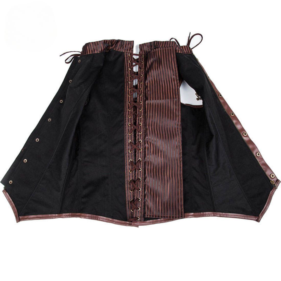 Brown Cotton Men Gothic Waist Coat Easto Garments