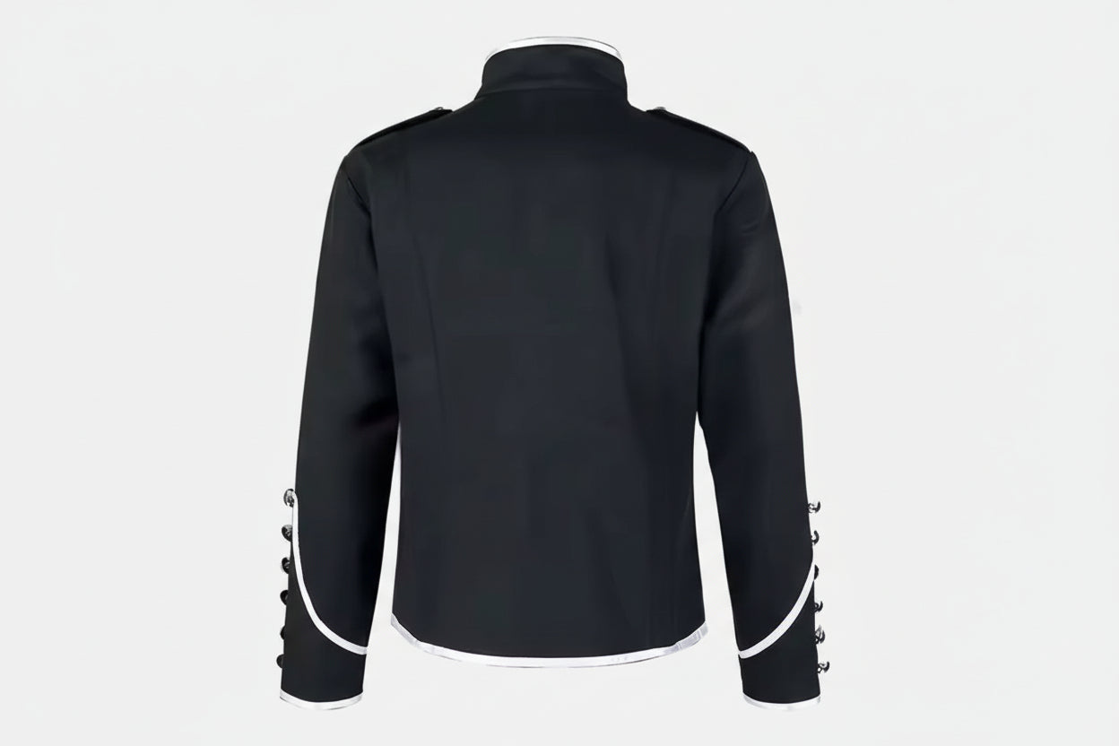 Wholesale Black Military Cotton Jacket – Gothic & Steampunk StyleEasto Garments