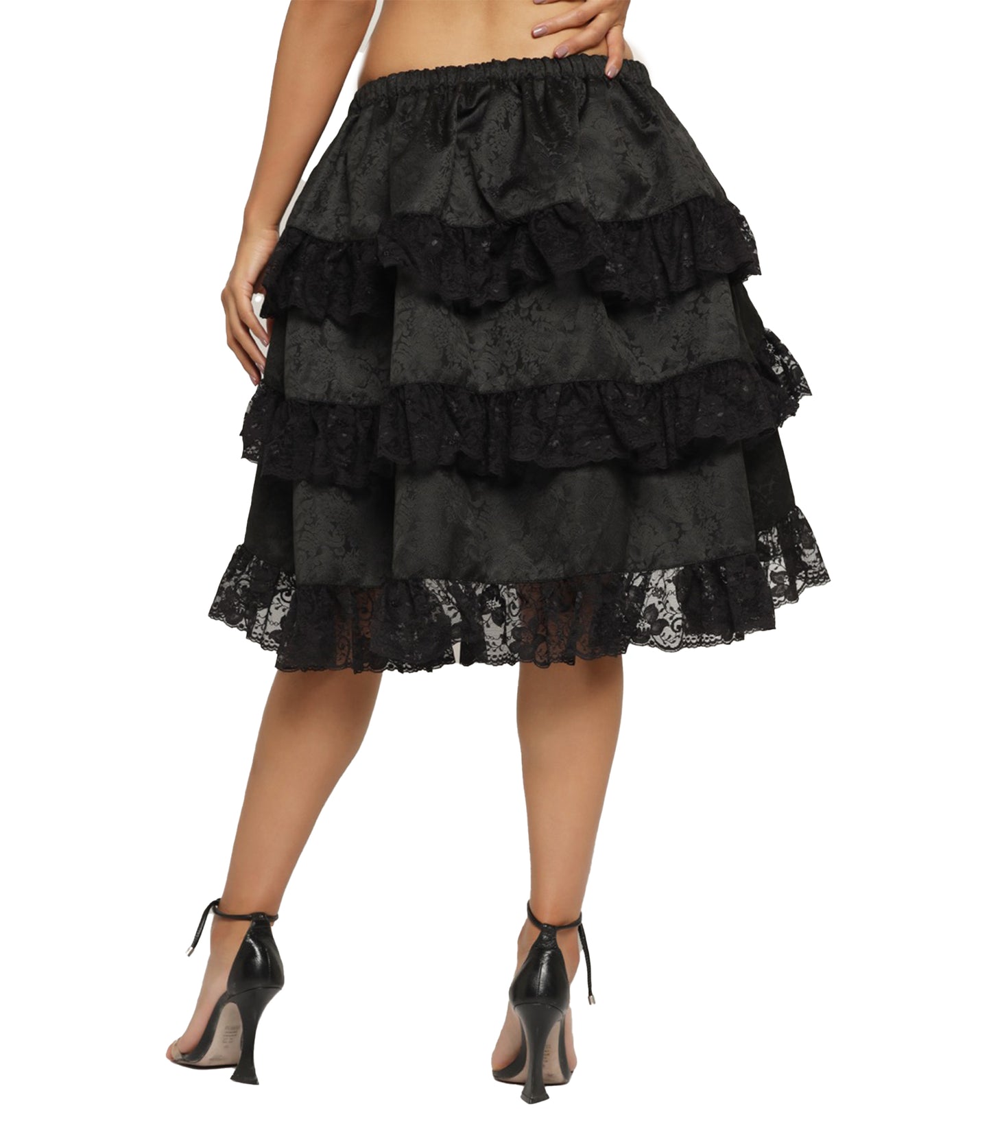 Black Brocade Skirt