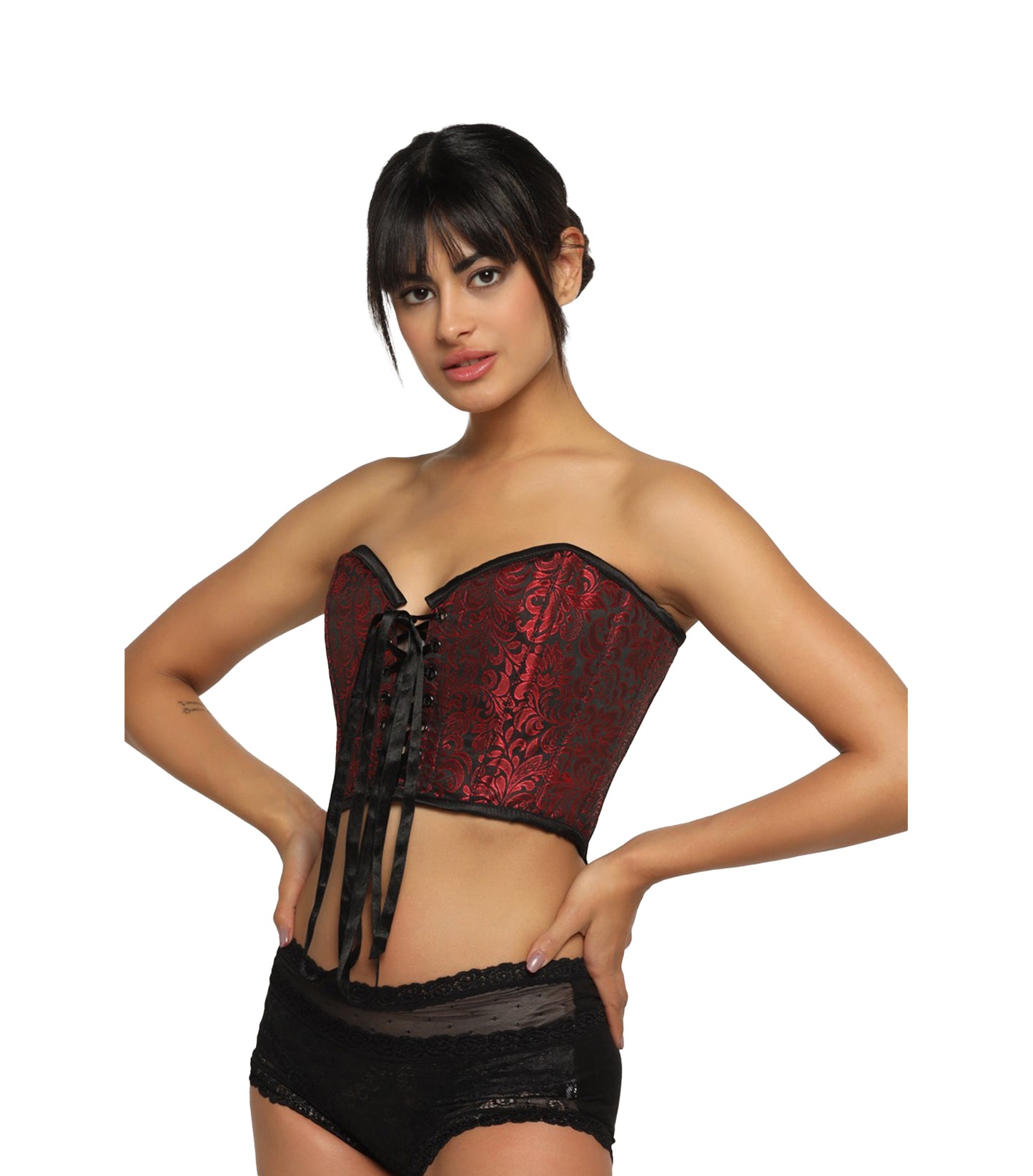 Black Red Corset Top