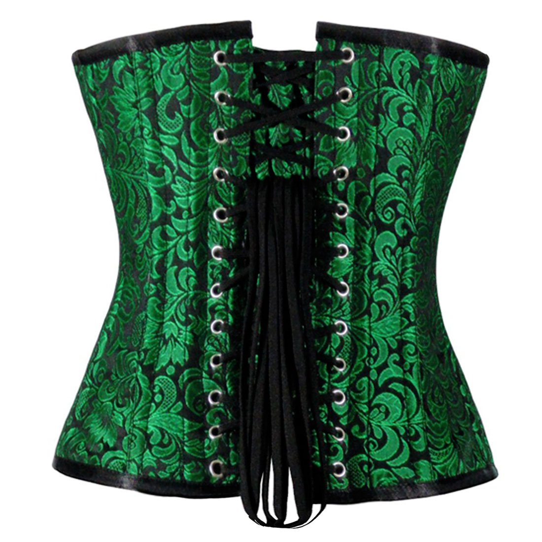 Urania Authentic Overbust Corset Black Green Easto Garments