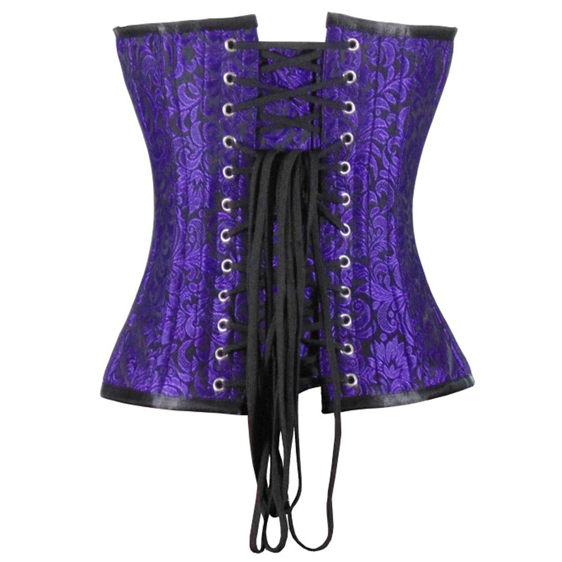 Urania Authentic Overbust Corset Black Purple Easto Garments