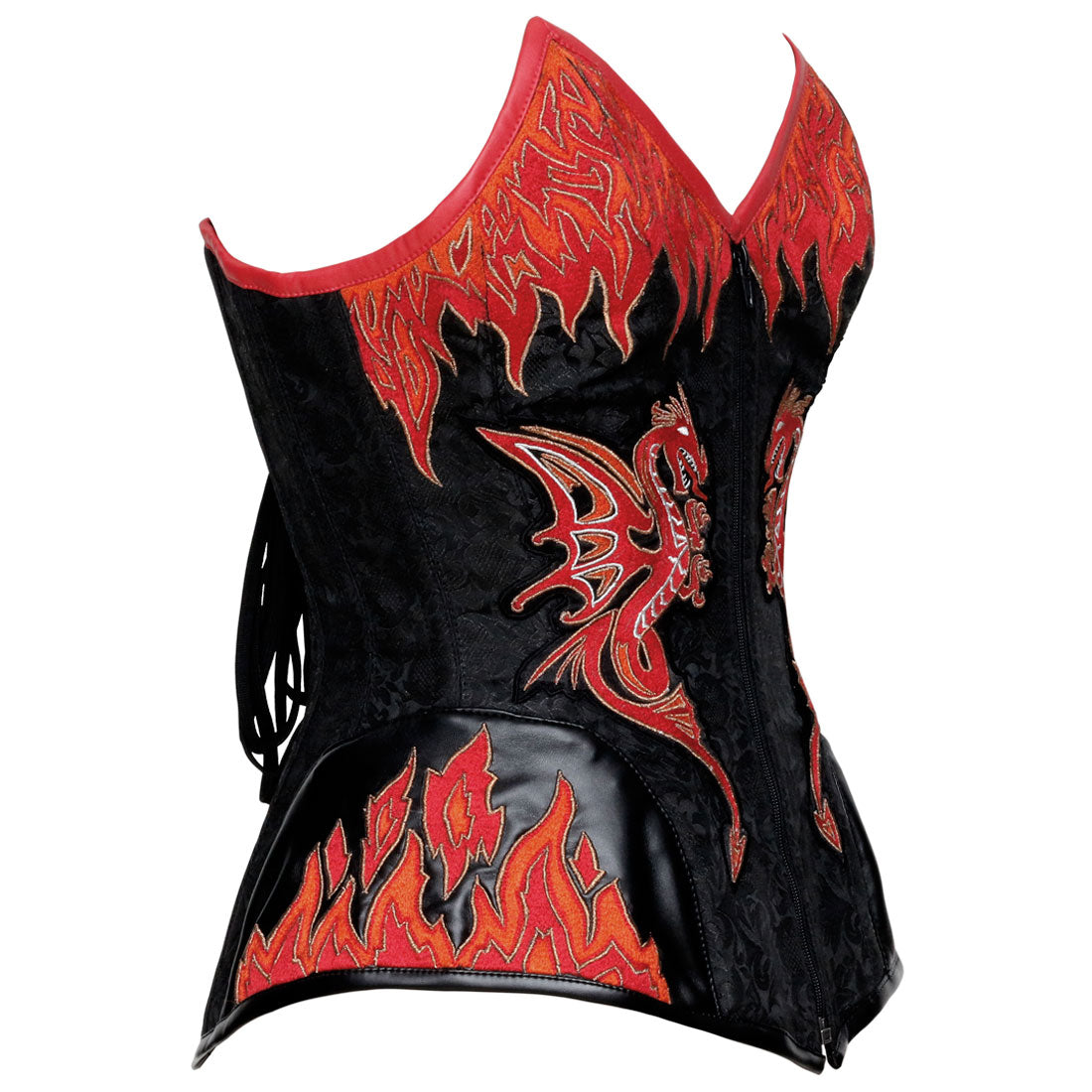 Authentic steel boned Red Dragon Overbust Corset