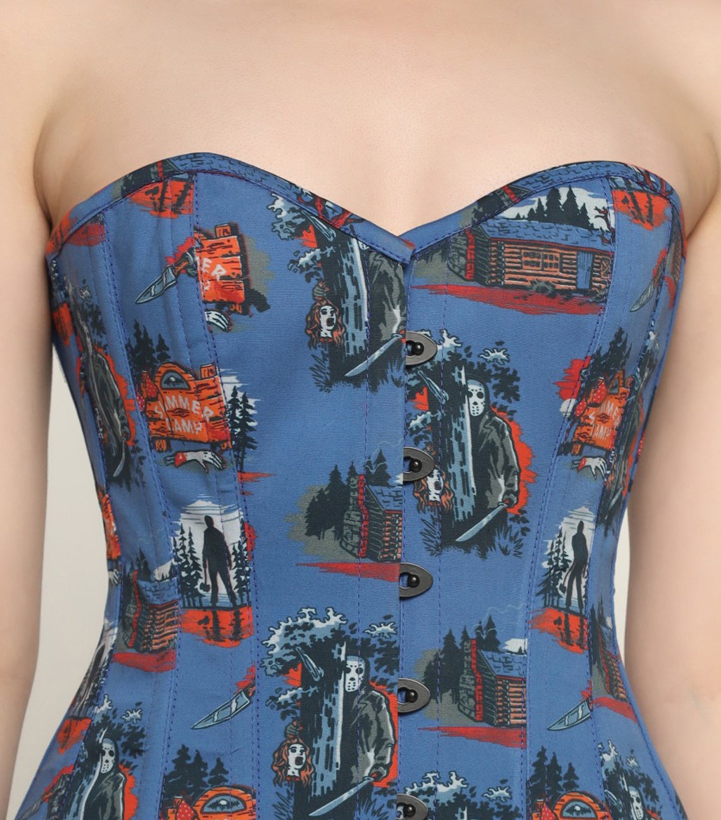 Halloween printed waist reducing overbust Corsets